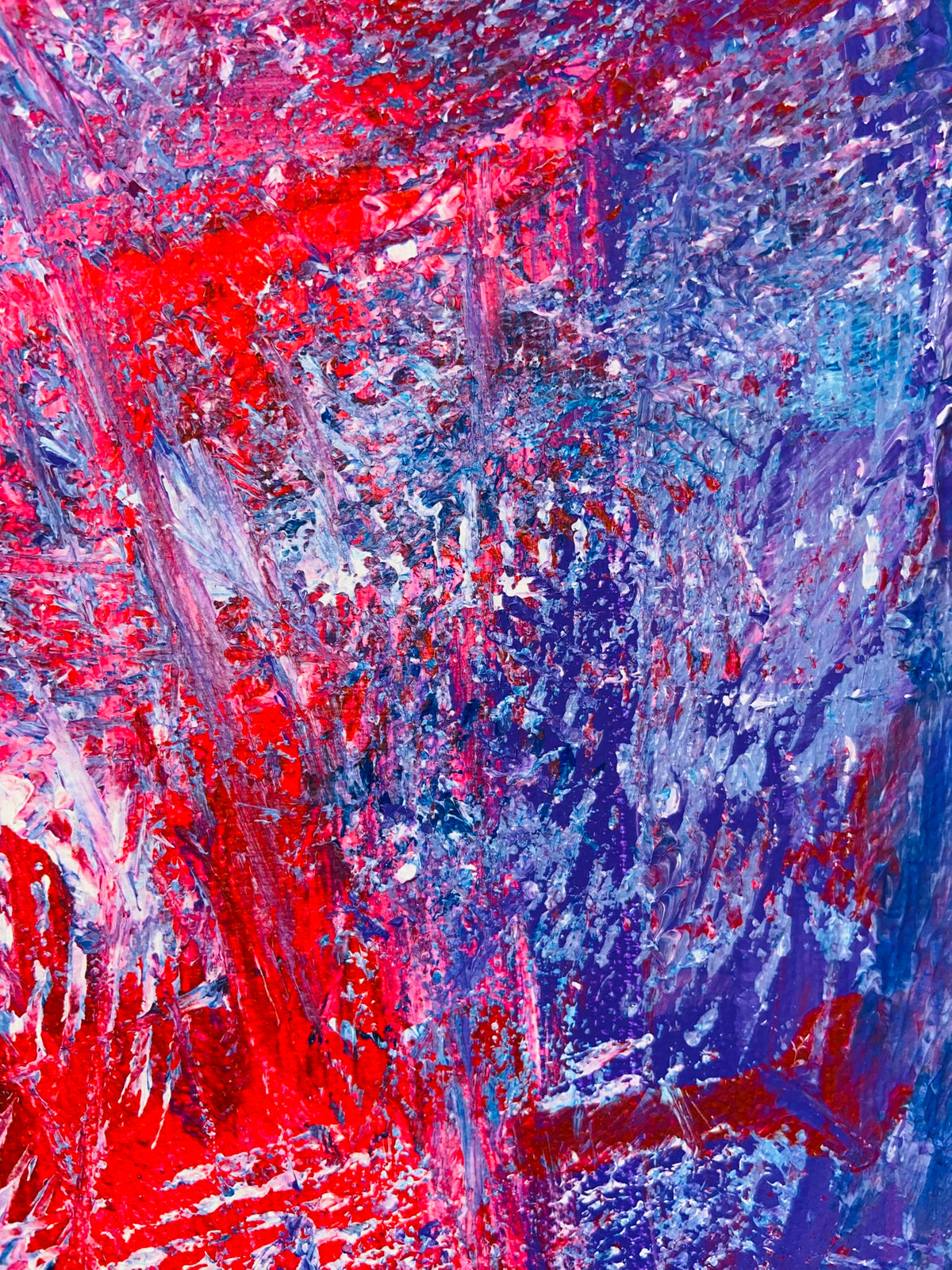3D Abstract Acrylic Canvas Painting: Colorful Wall Art by Margo Humphries (30.5x30.5cm)