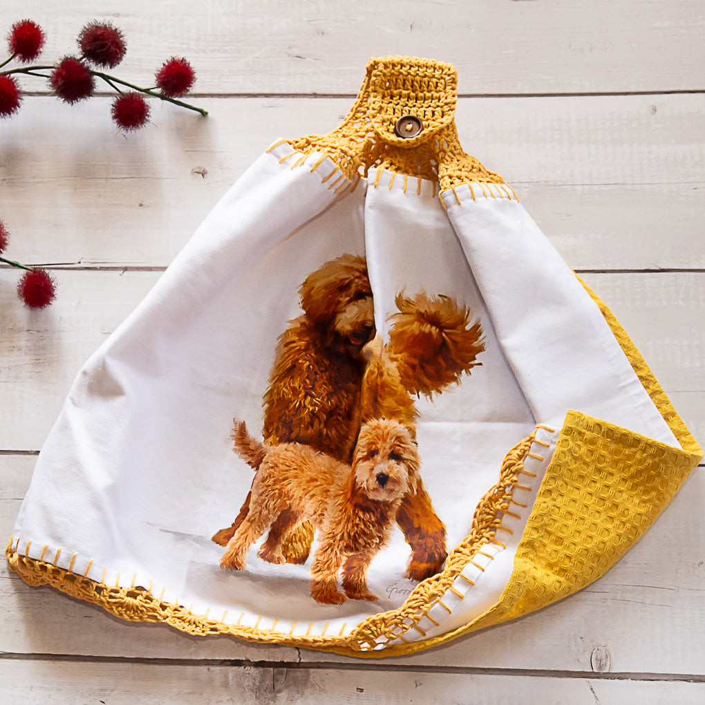 Pet Lovers Hanging Tea Towel / Hand Towels - Double