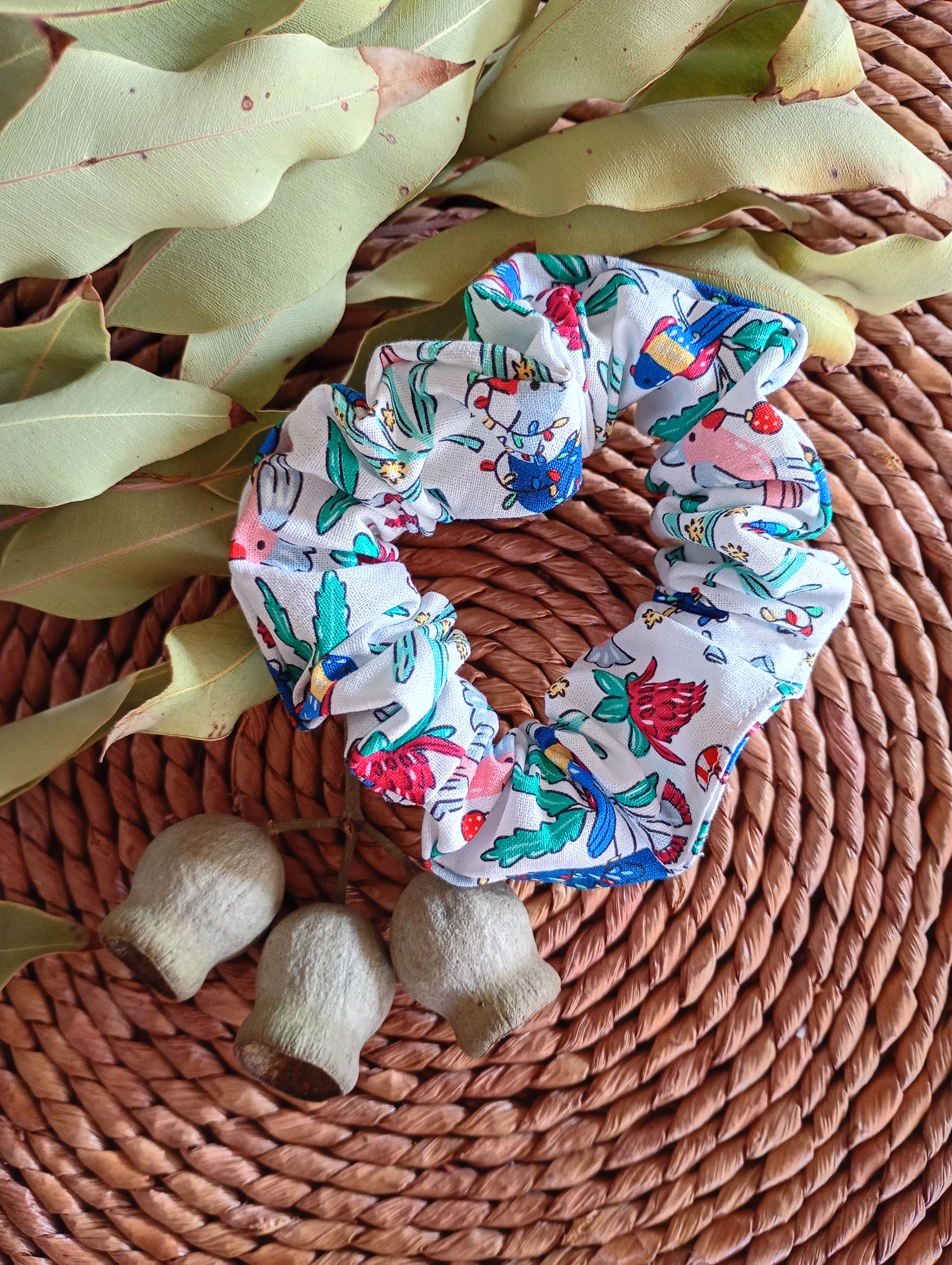Christmas Hair Scrunchies (Assorted Fabrics)