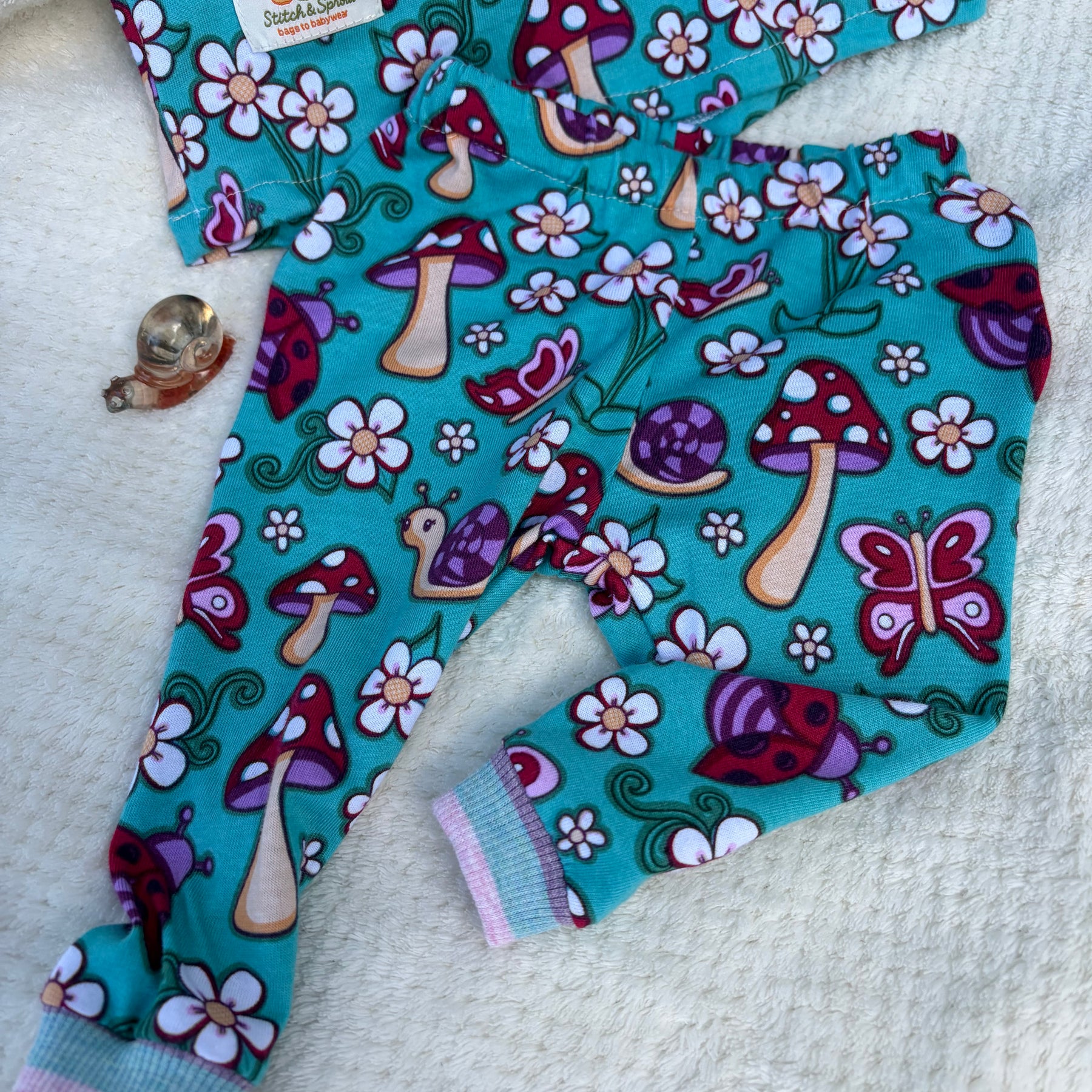 TOADSTOOL PARTY PJ’s 0-3 months