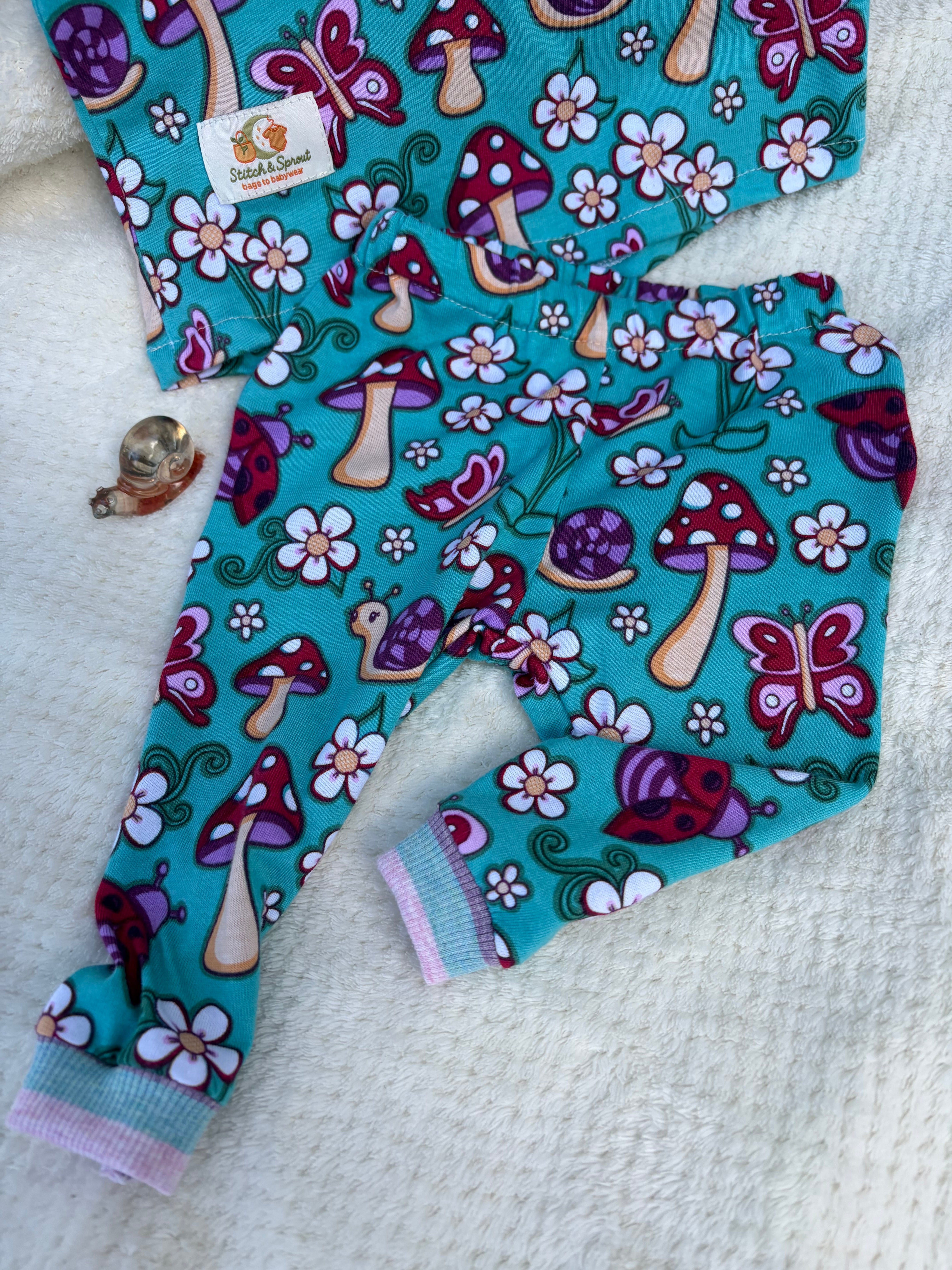 TOADSTOOL PARTY PJ’s 0-3 months