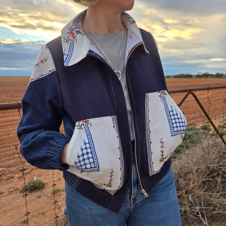 Lattice Climber - Denim Bomber jacket - S/M
