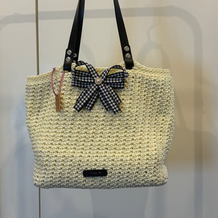 No 2 Summer Crocheted Tote Cream