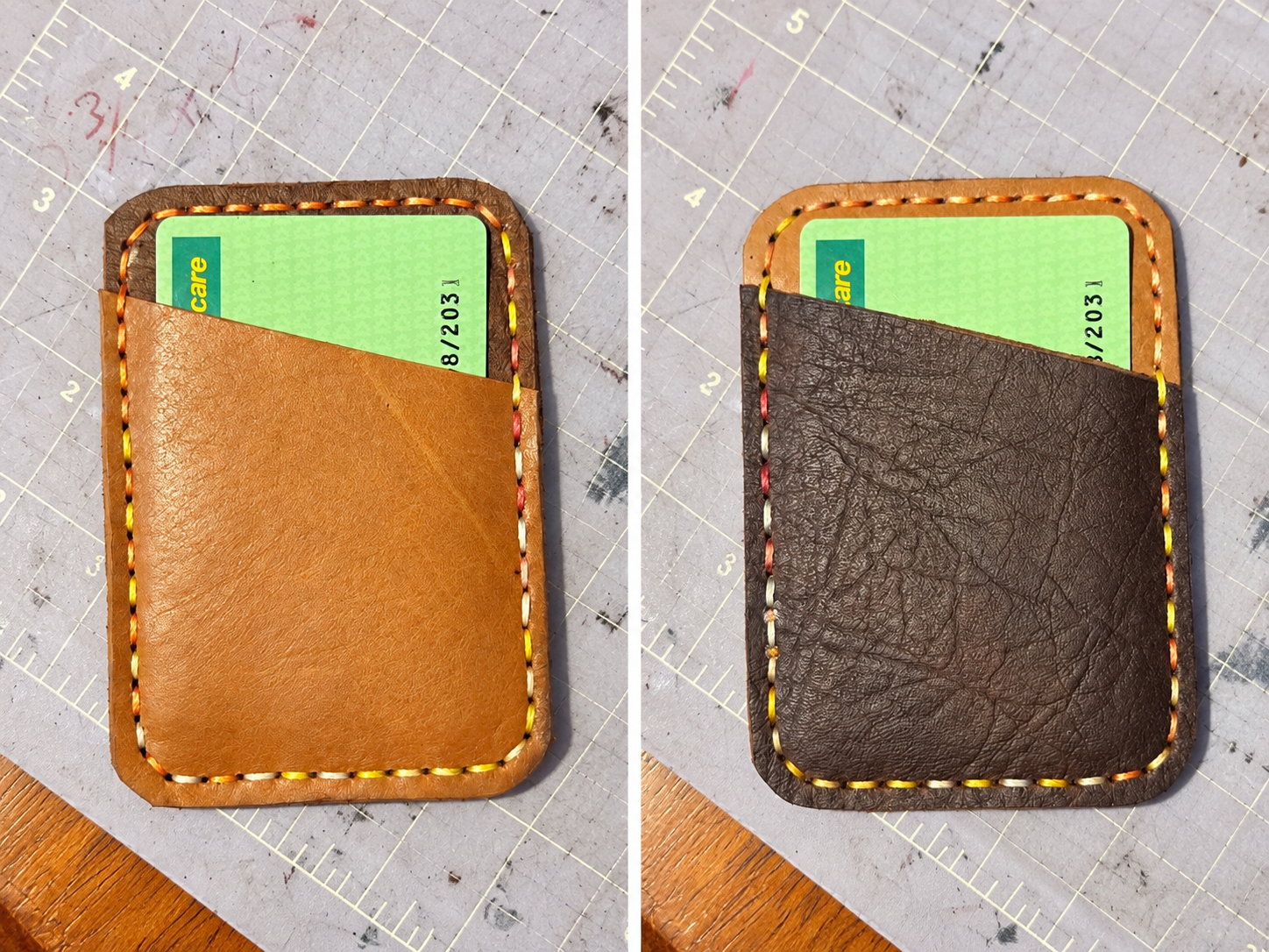Two-toned leather Crd Holder