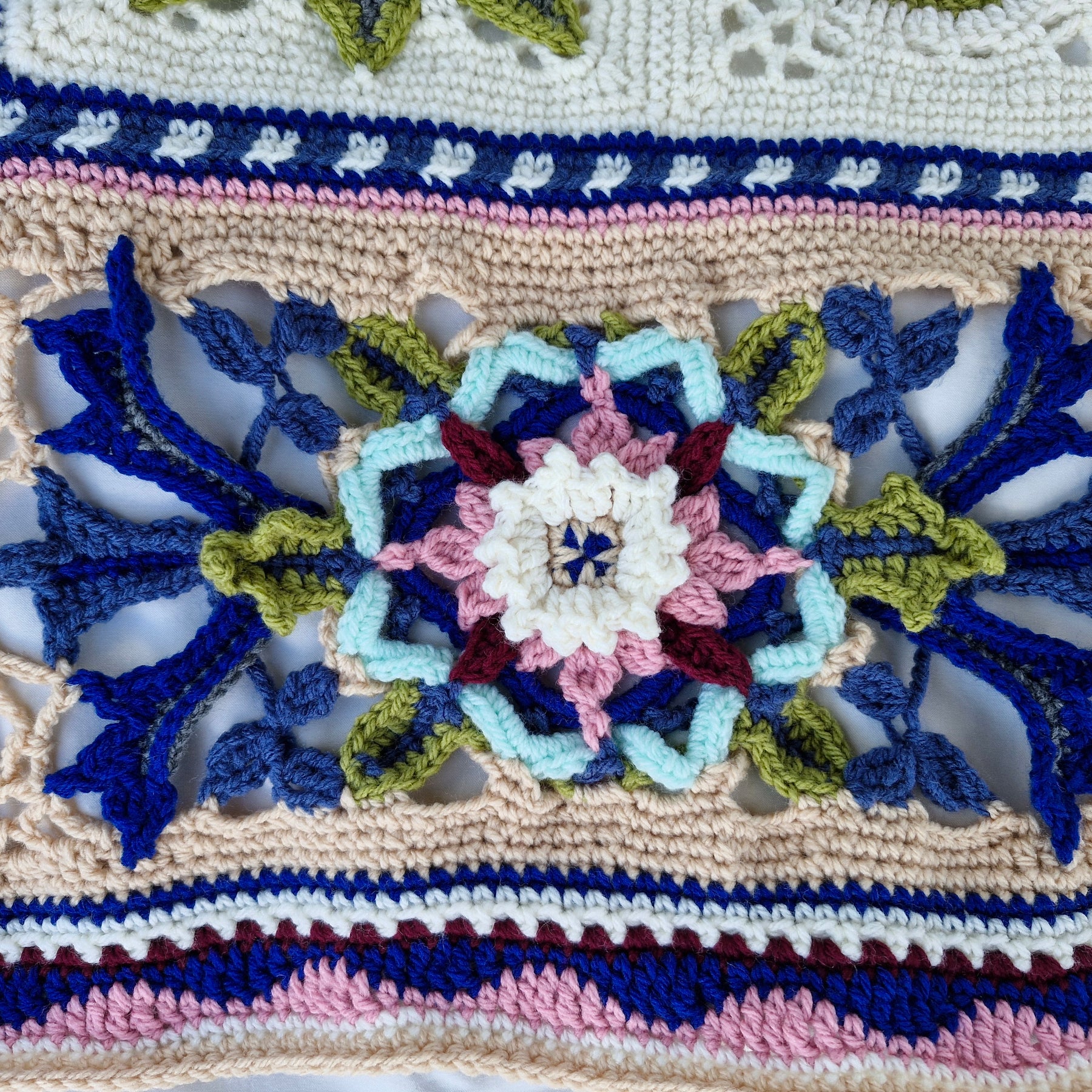 One-of-a-kind handcrafted crocheted heirloom blanket