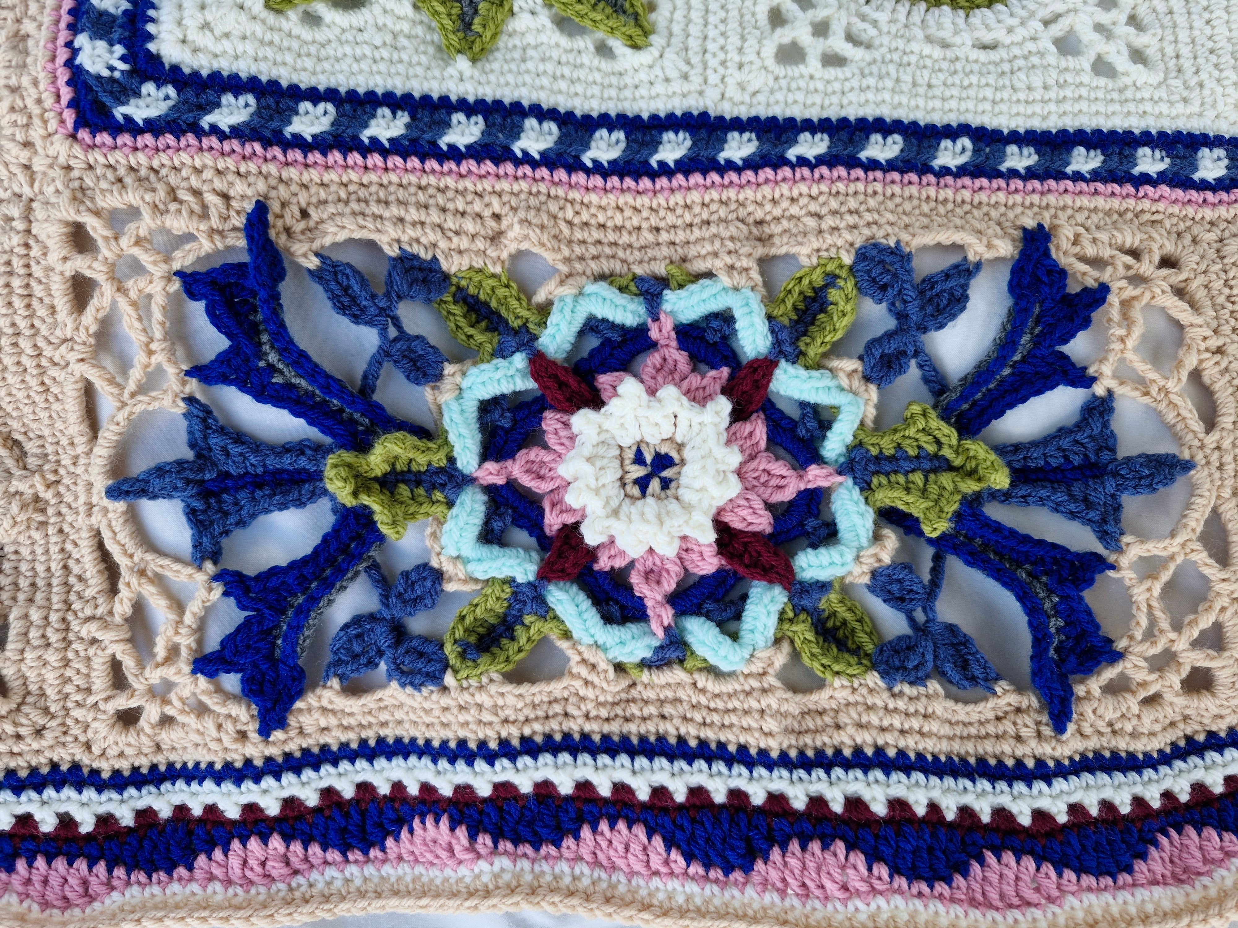 One-of-a-kind handcrafted crocheted heirloom blanket