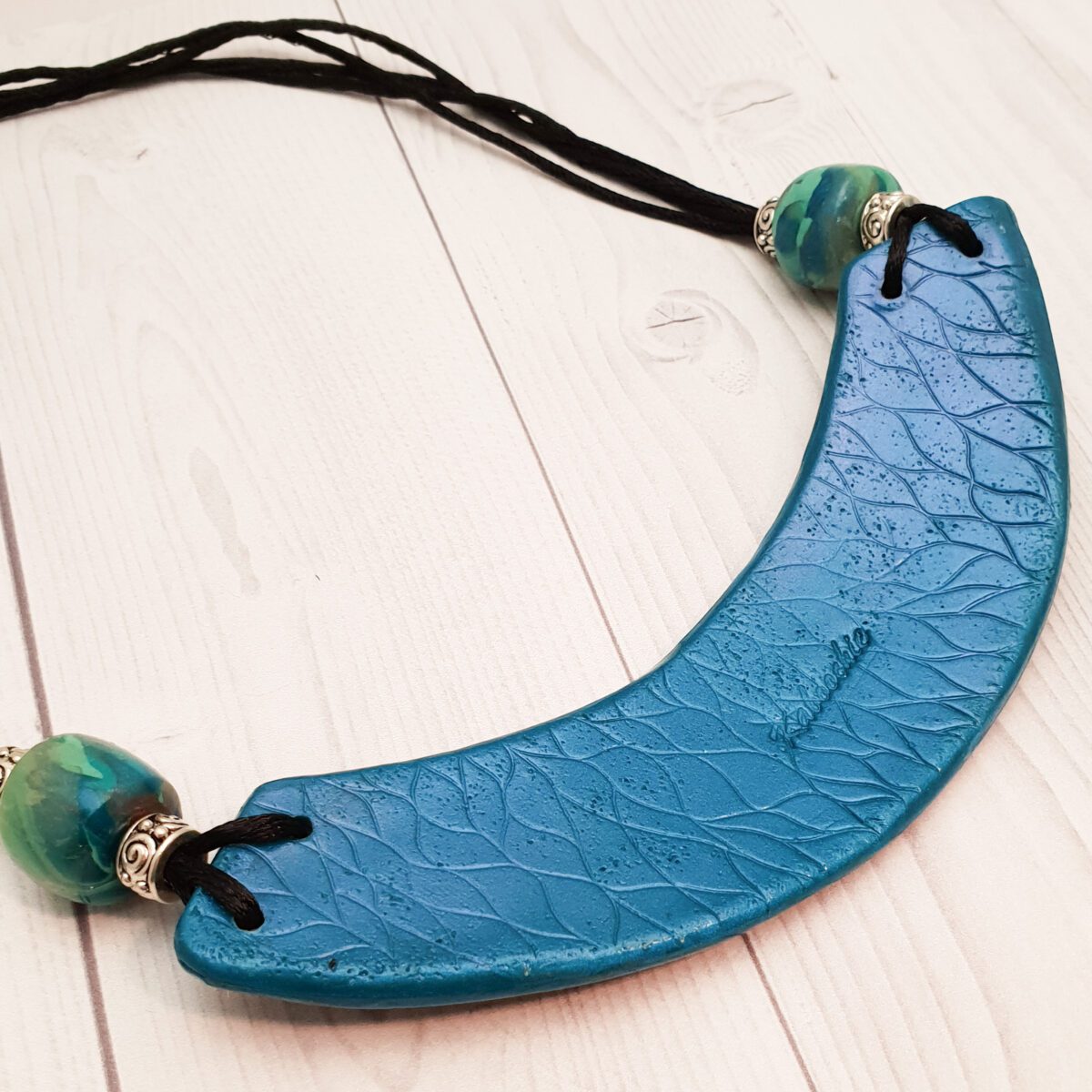 Something Fishy Polymer Clay Collar Necklace