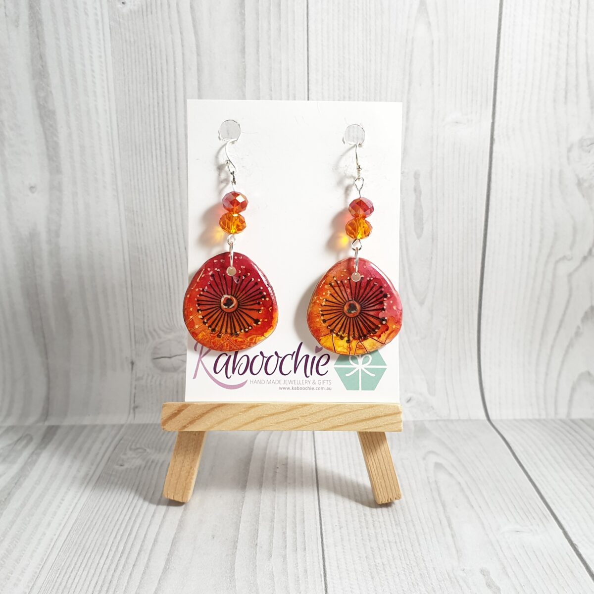Polymer Clay Disc Earrings - Lots of Colours