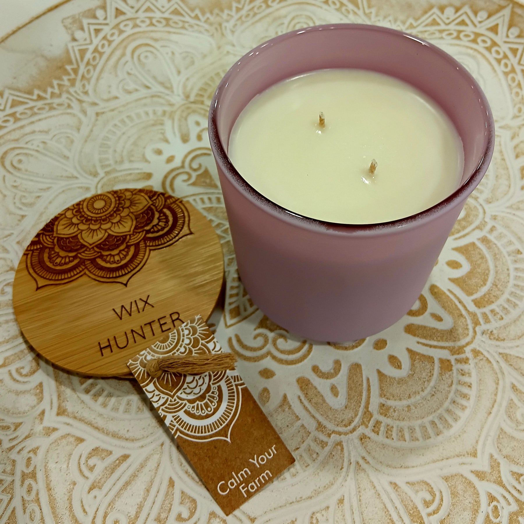 Urban Soy Candle Collection Hand poured Candle - Matte Lilac Colour Jar