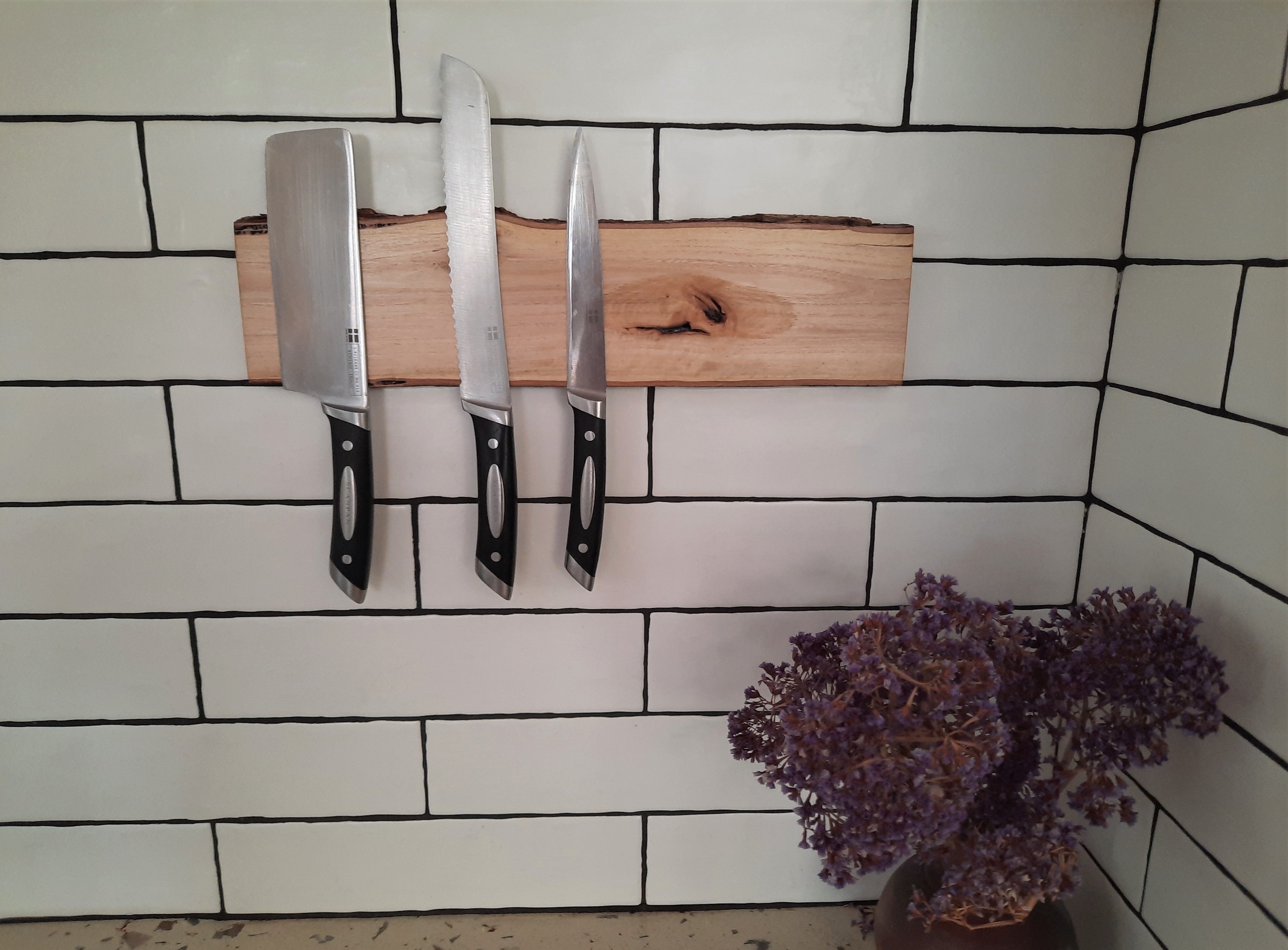 Custom made  Wooden Magnetic Knife Holder