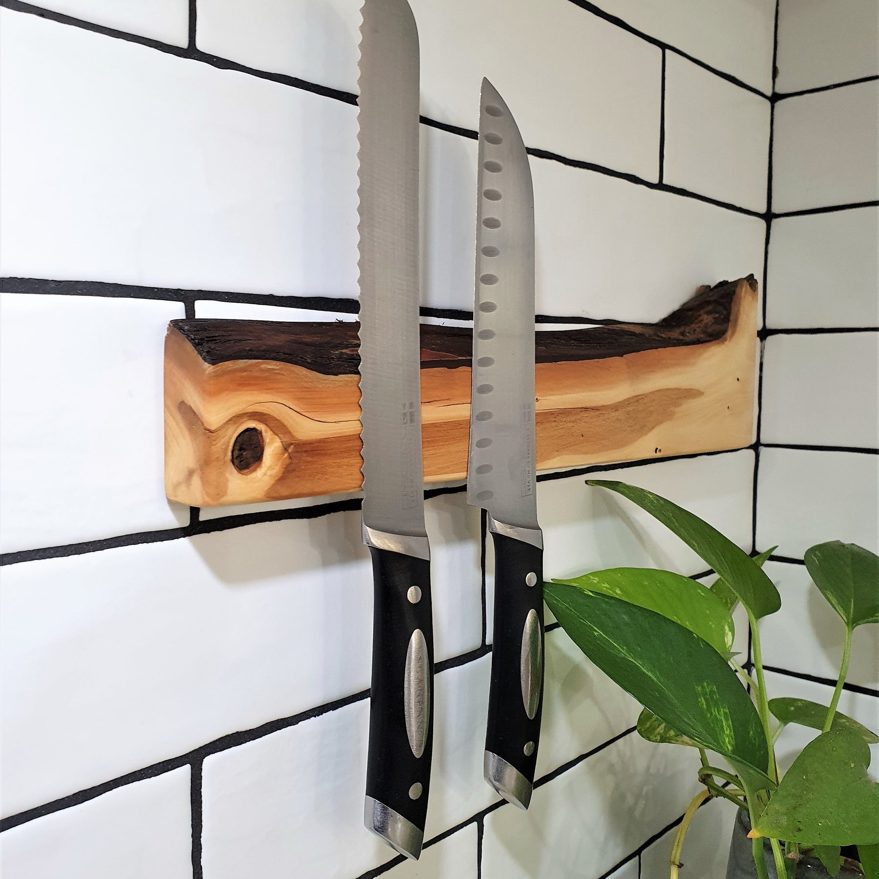 Custom made  Wooden Magnetic Knife Holder