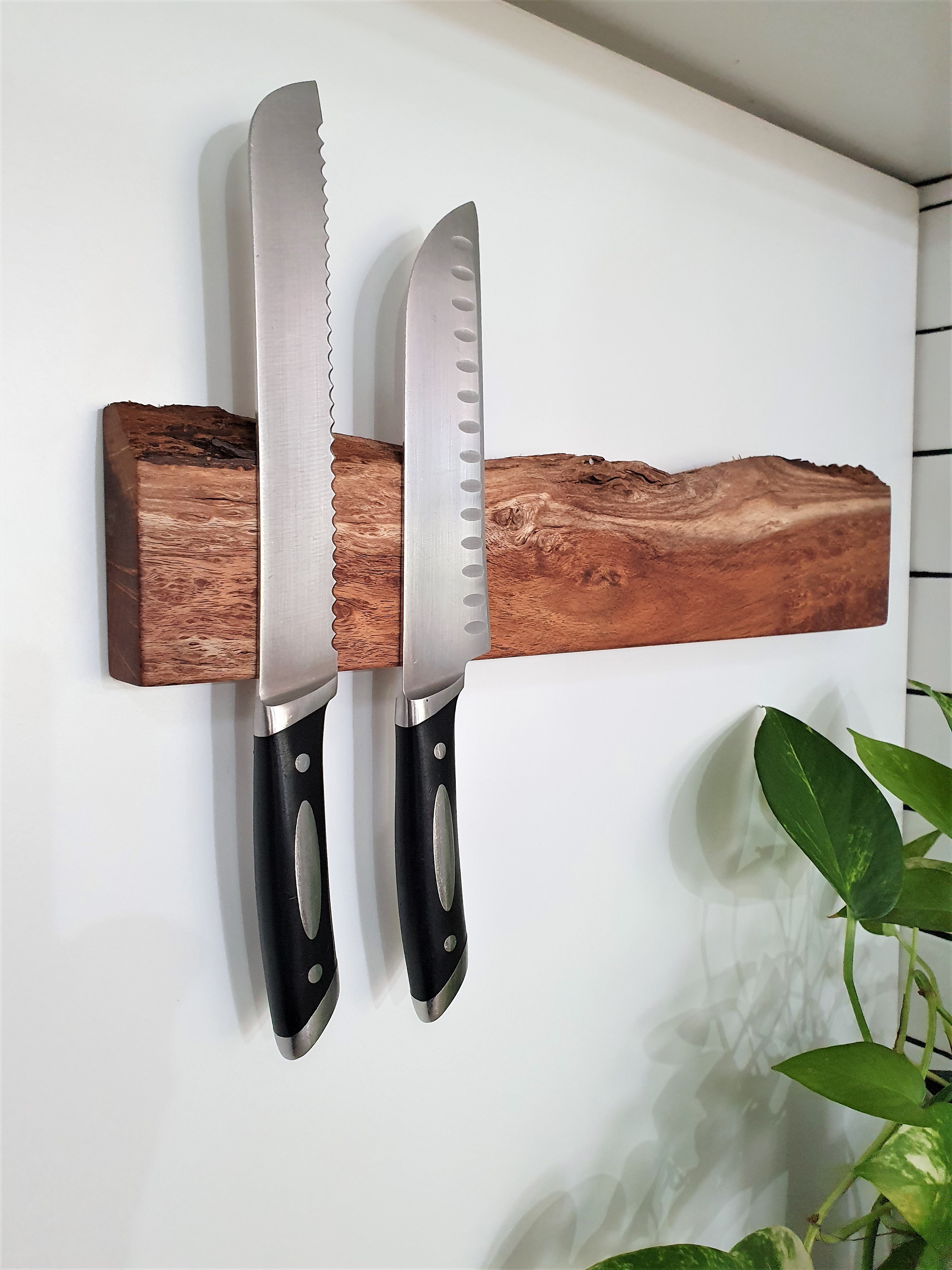Custom made  Wooden Magnetic Knife Holder