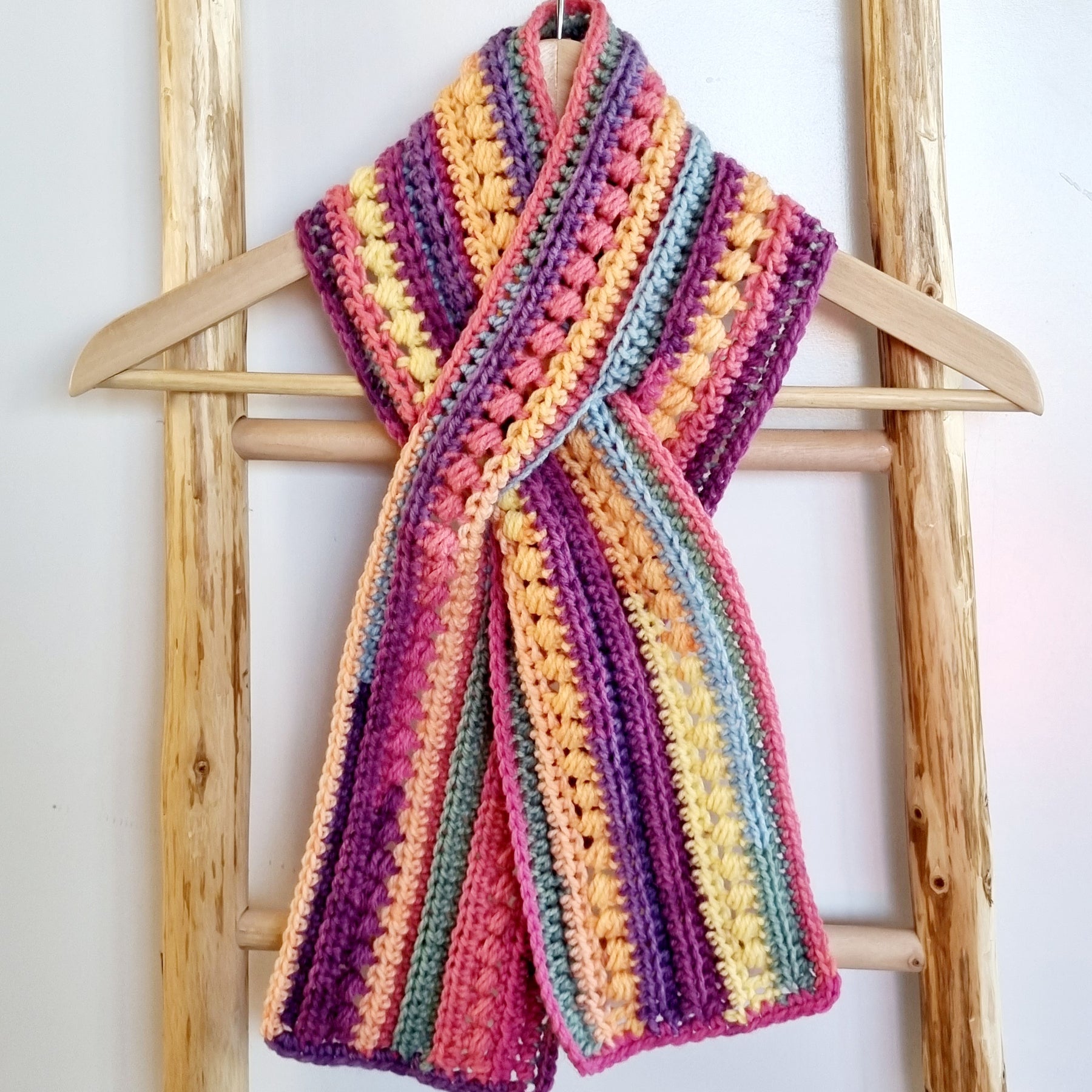 DIGITAL DOWNLOAD | Crochet Pattern | Stormy Days Keyhole Scarf