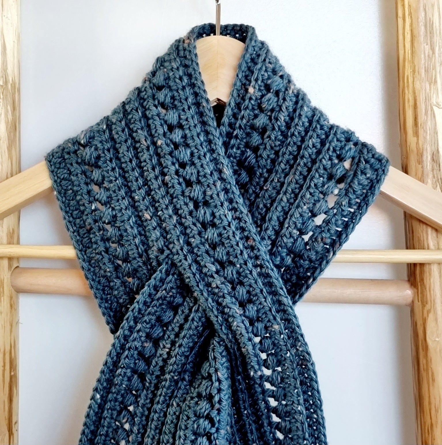 DIGITAL DOWNLOAD | Crochet Pattern | Stormy Days Keyhole Scarf