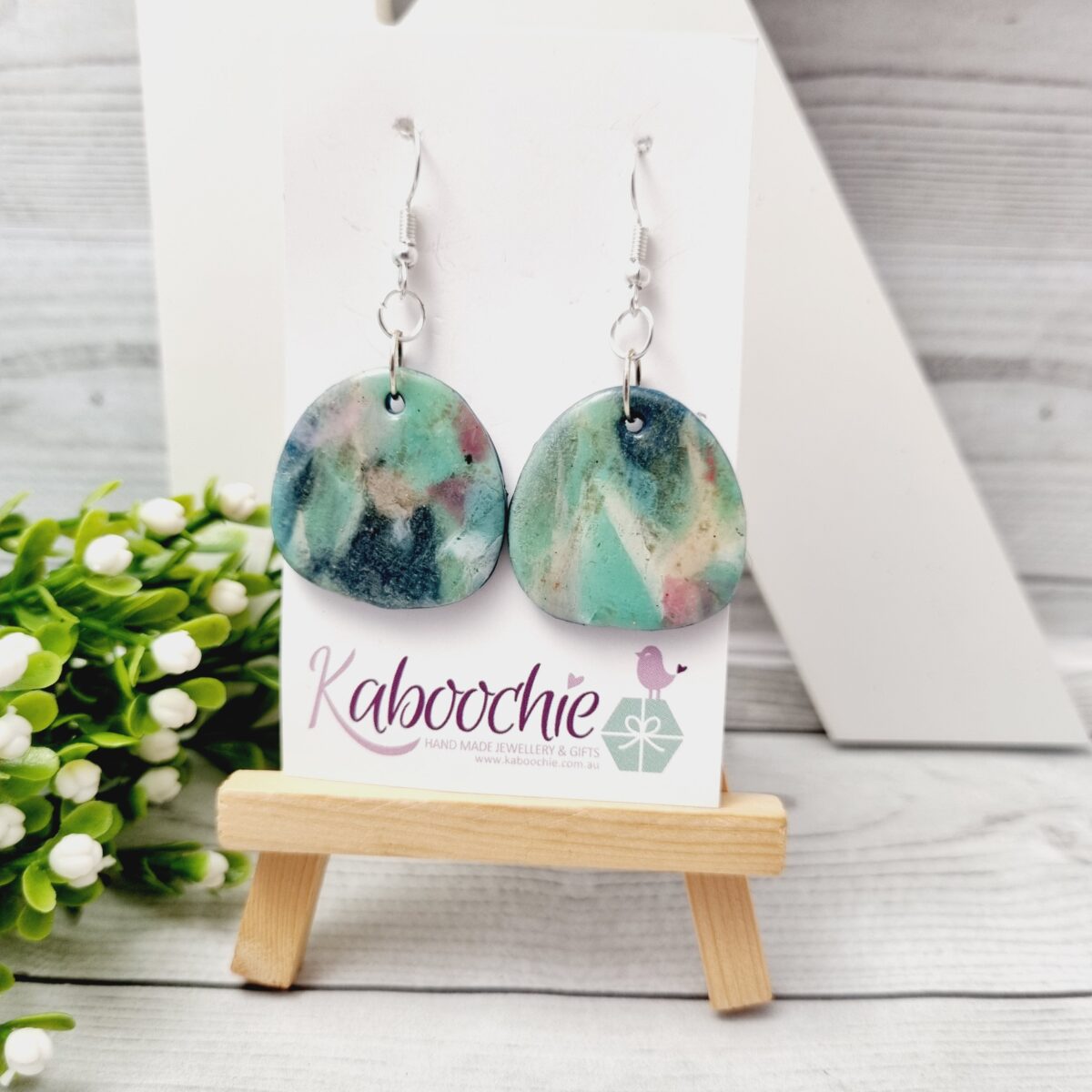 Polymer Clay Disc Earrings - Lots of Colours
