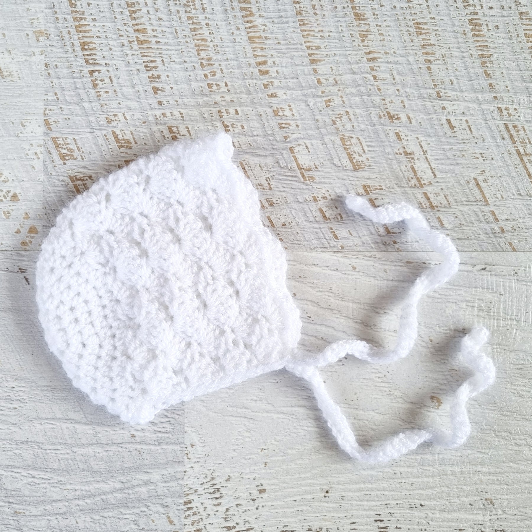 Baby Bonnet | Vintage | Newborn | Handmade | Crochet | Beanie | Hat