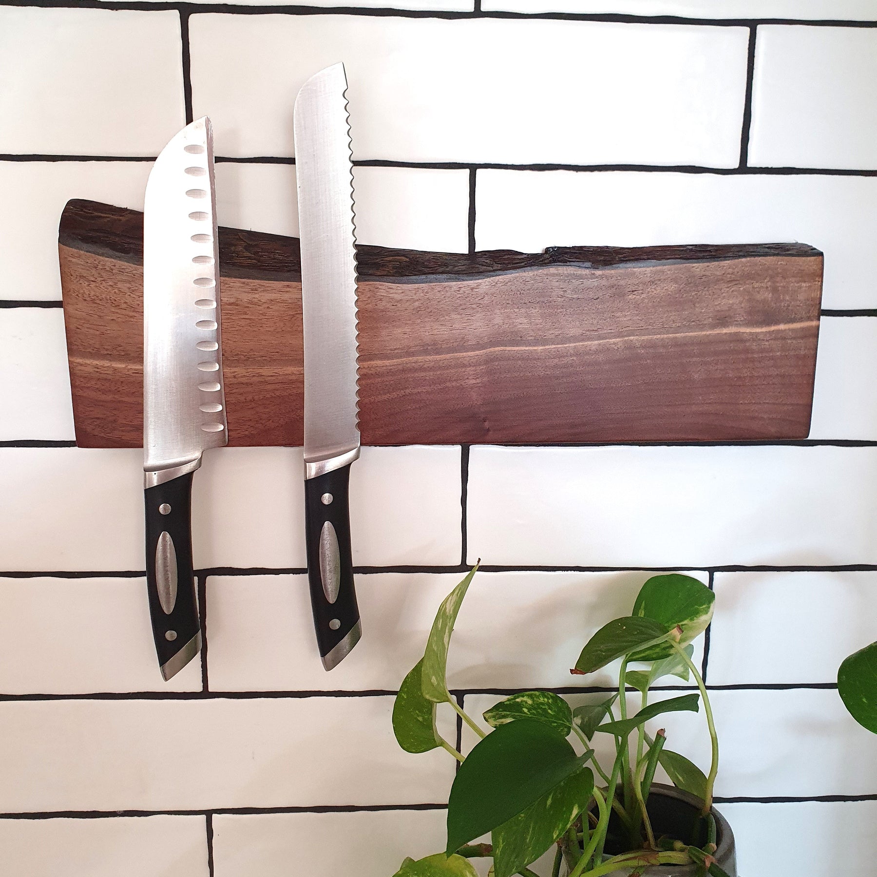 Custom made  Wooden Magnetic Knife Holder