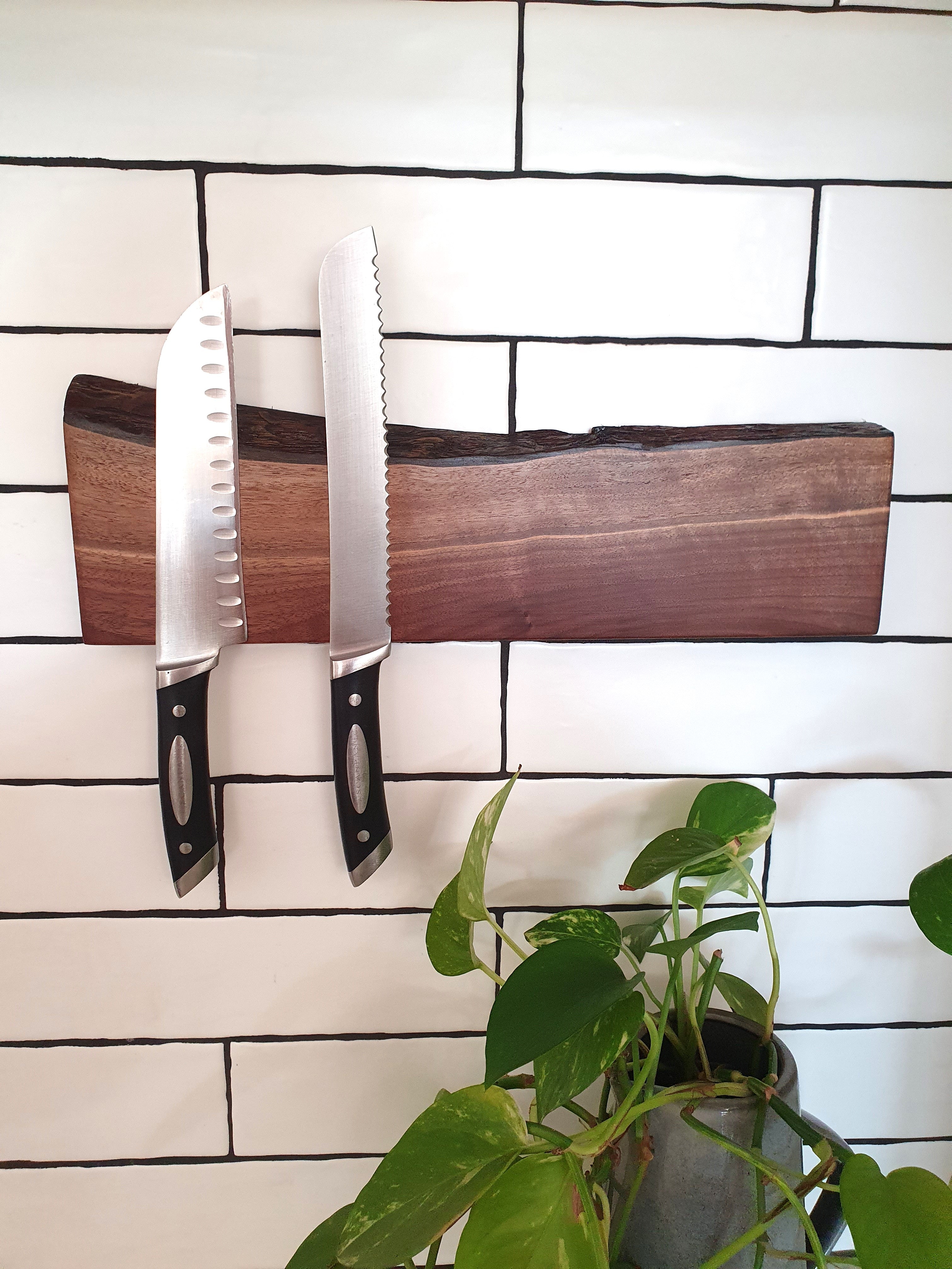 Custom made  Wooden Magnetic Knife Holder