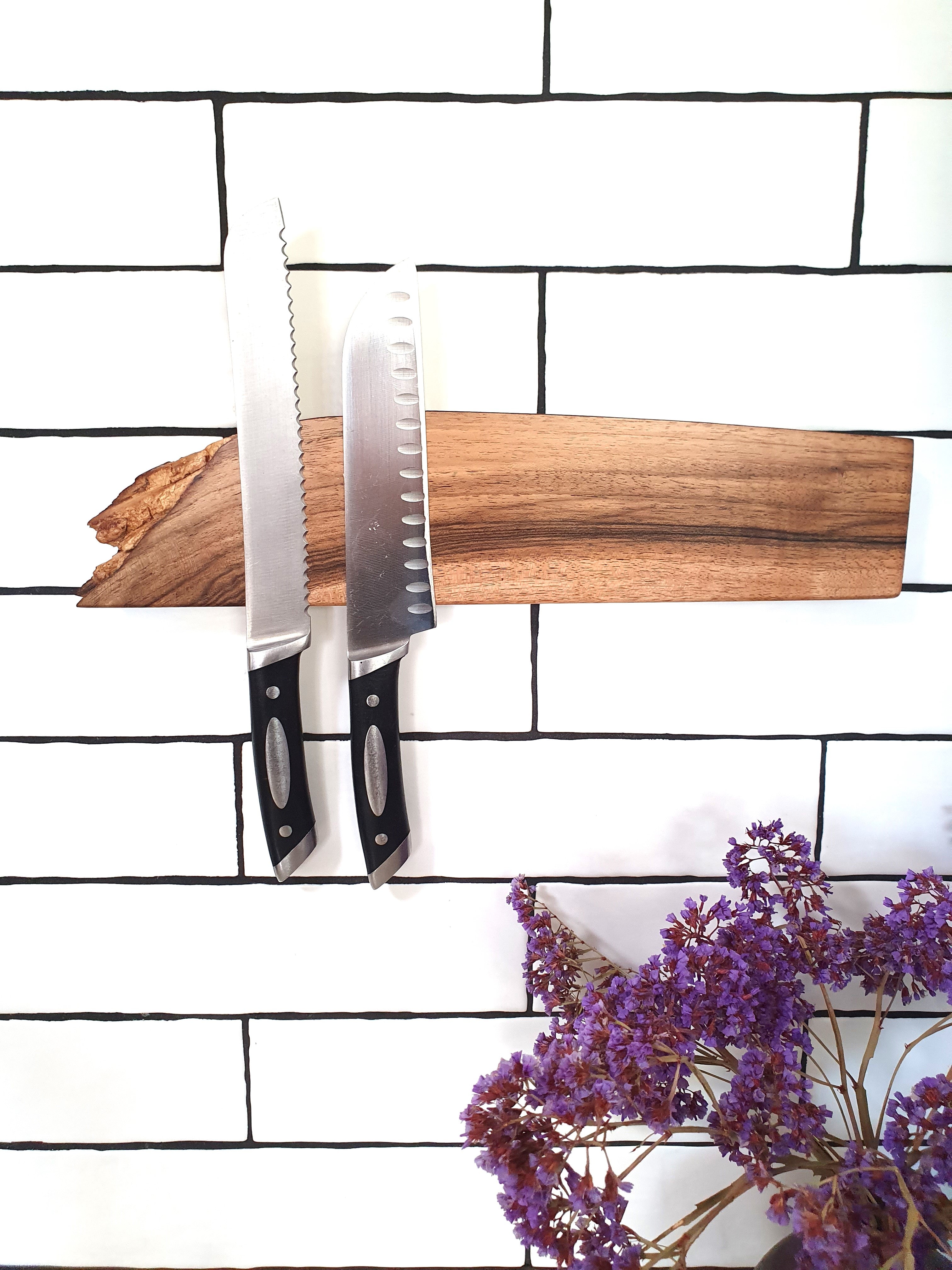 Custom made  Wooden Magnetic Knife Holder