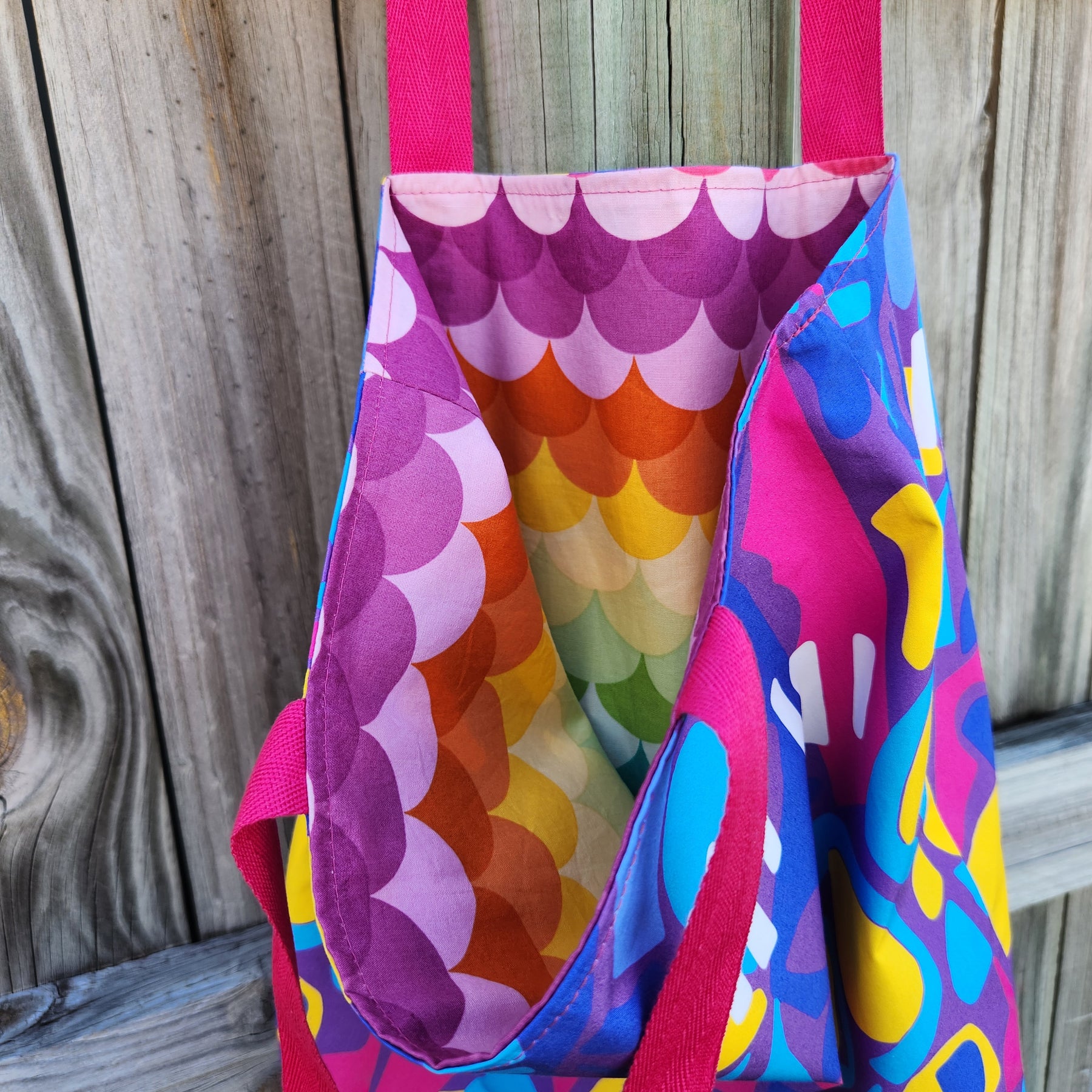 Abstract Shapes Reversible Medium Tote Bag