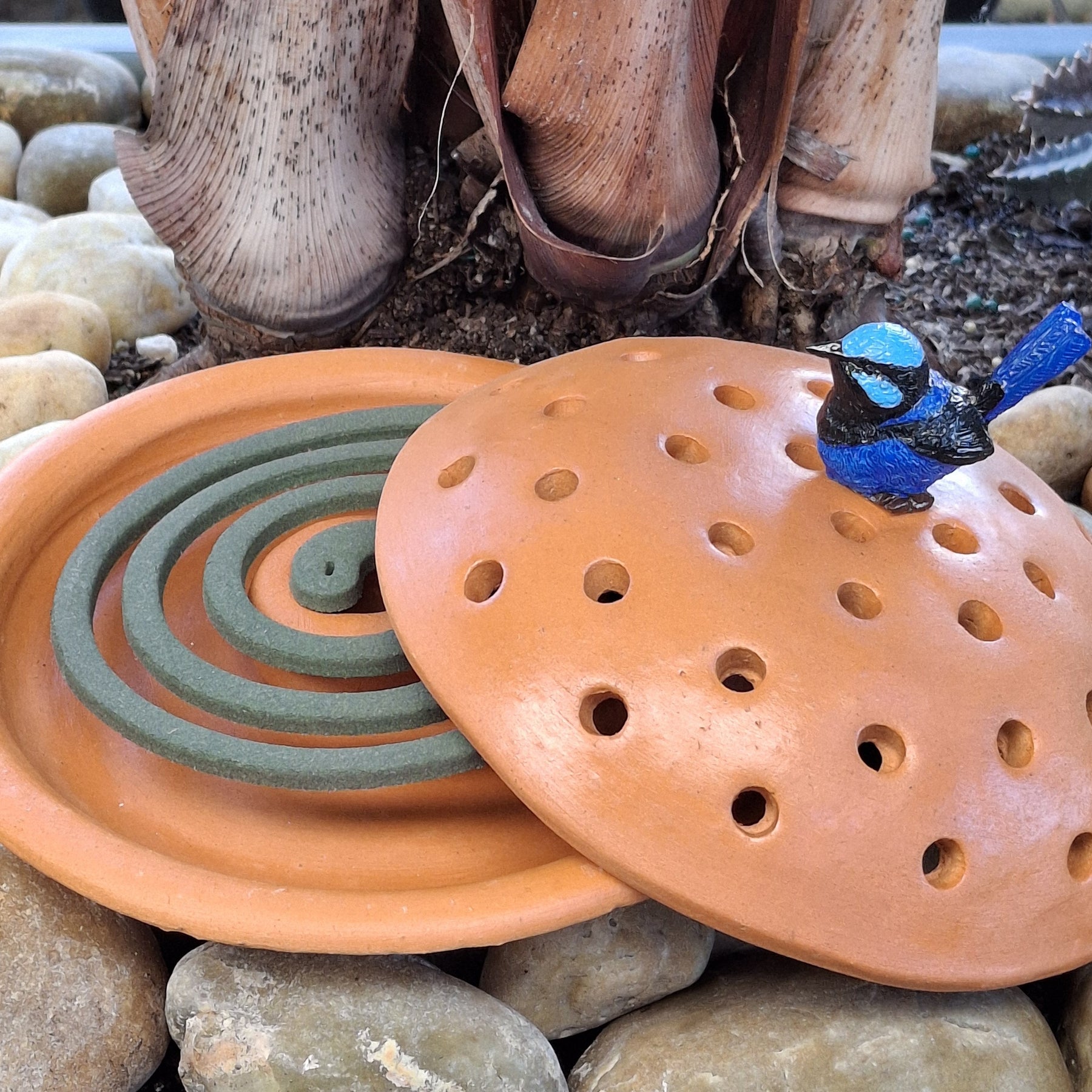 Mosquito Coil Holder Blue Wren