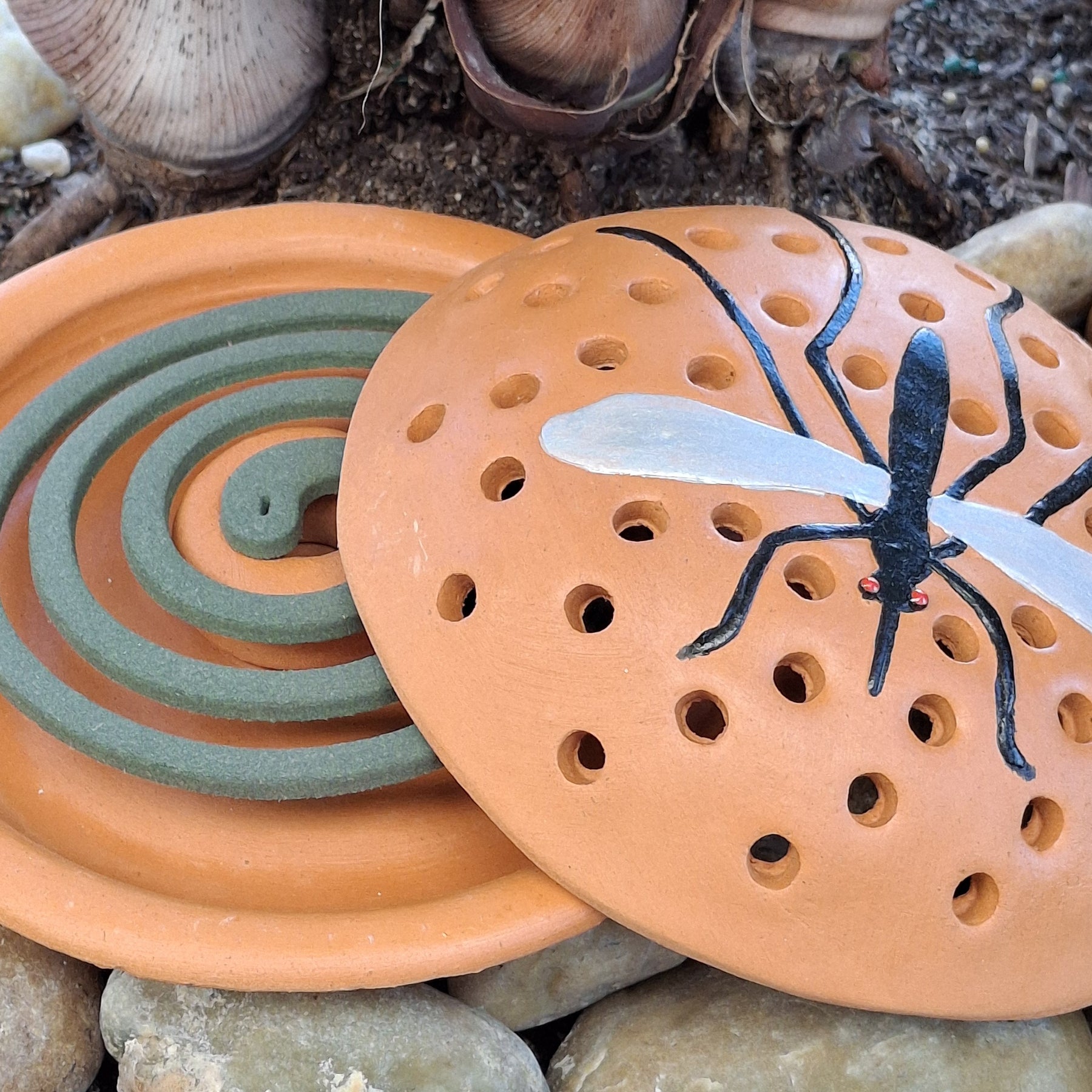 Mosquito Coil Holder with built in stand, Mosquito