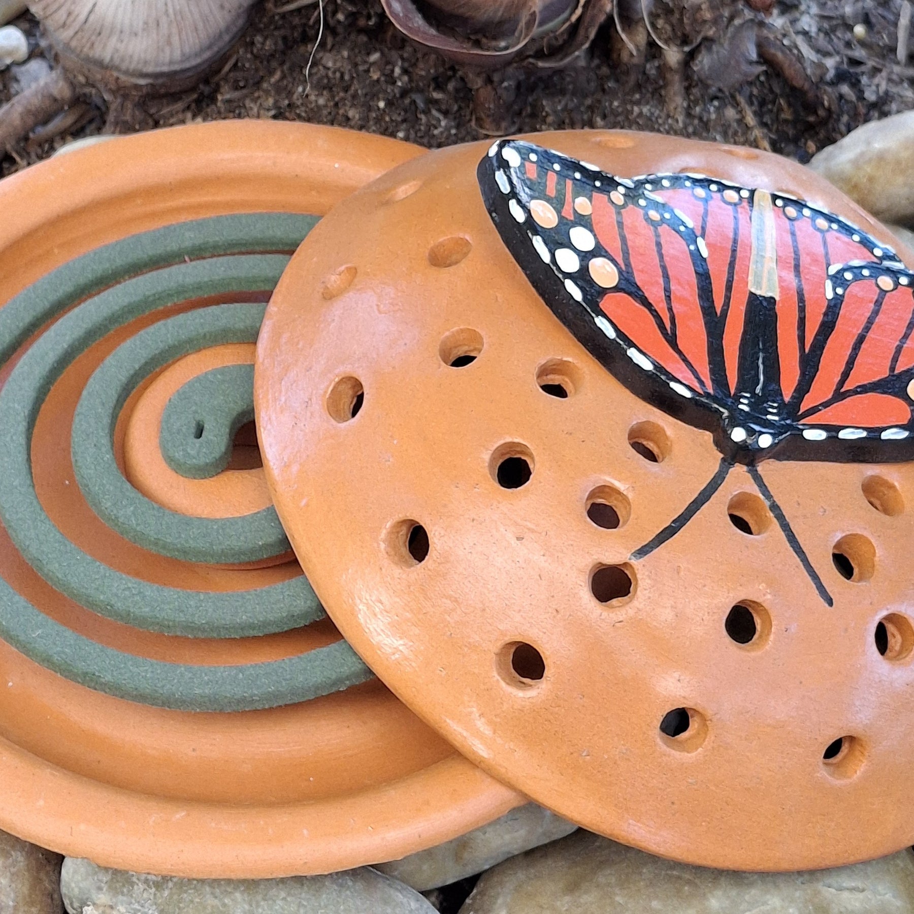 Mosquito Coil Holder/ Mozzie coil holder, Monarch Butterfly Design