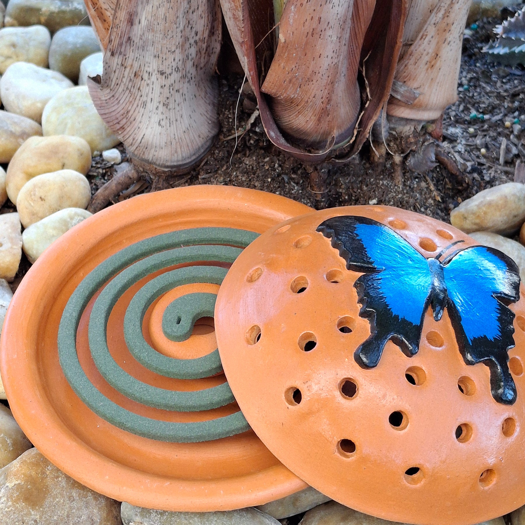 Mosquito Coil Holder with built in stand, Ulysses Butterfly Design