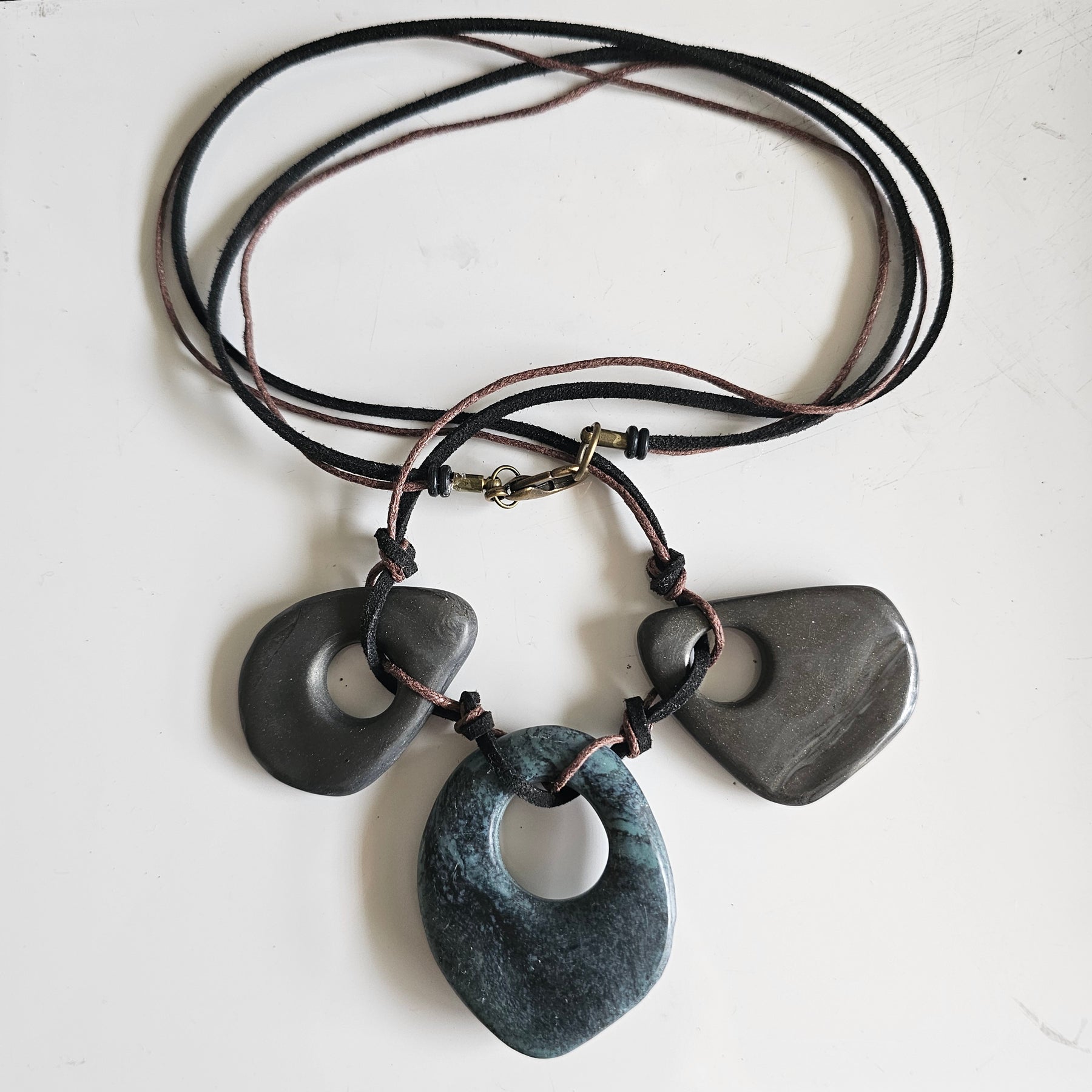 INSPIRED BY STONE - POLYMER CLAY NECKLACE