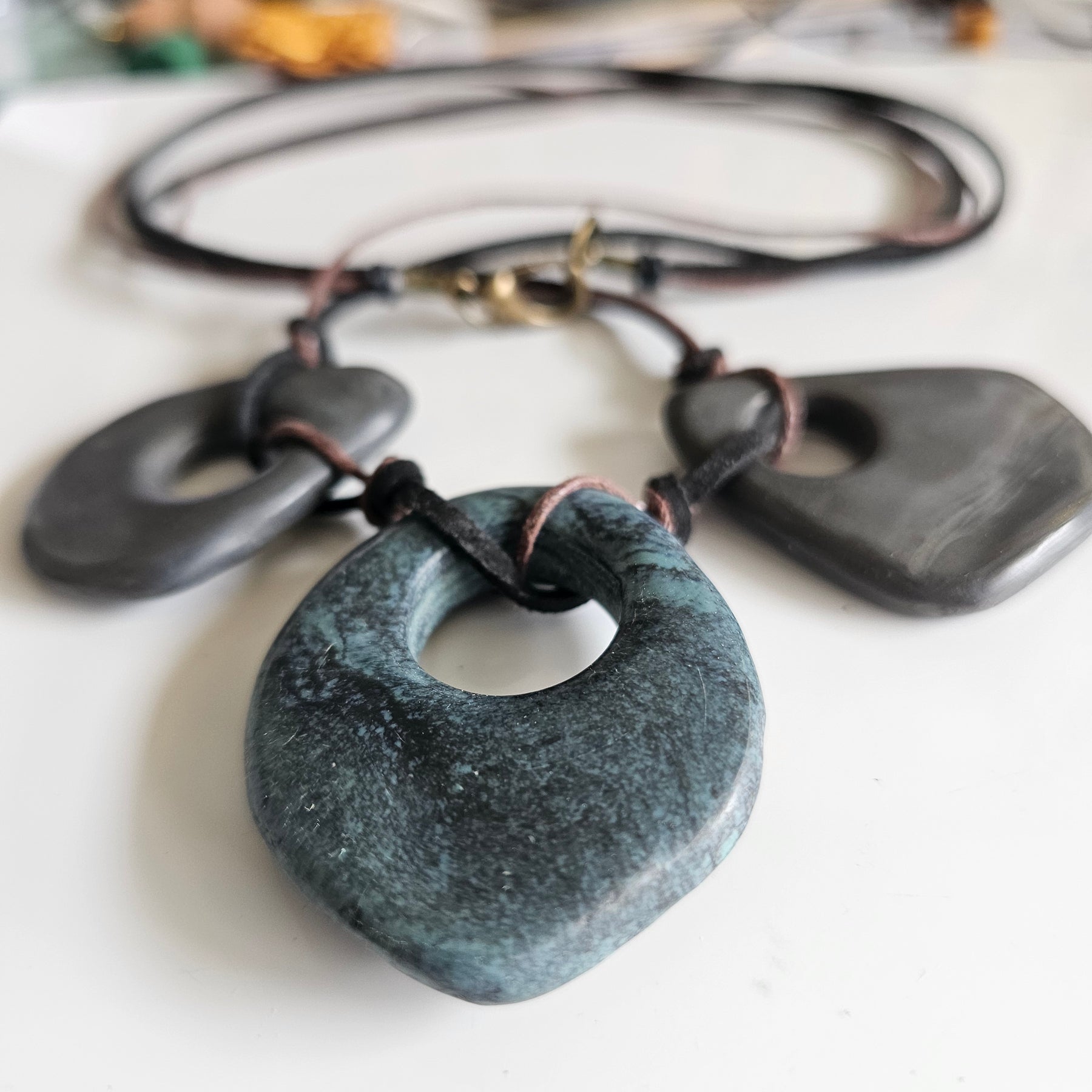 INSPIRED BY STONE - POLYMER CLAY NECKLACE