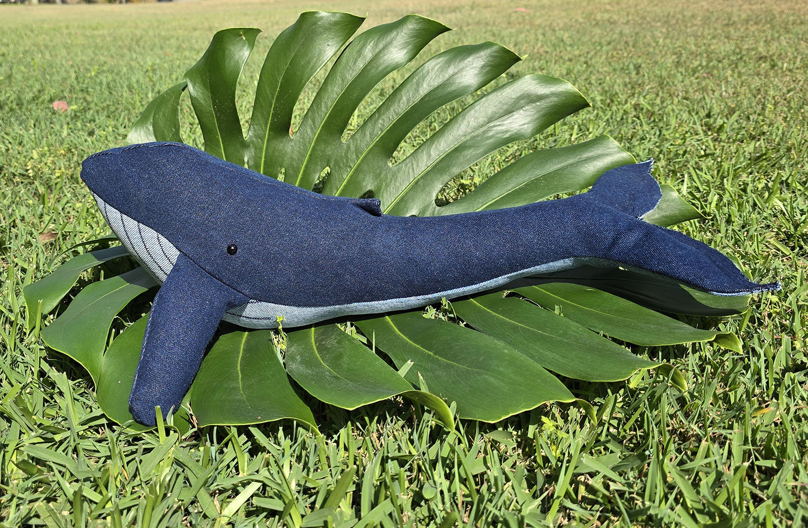 Upcycled Denim Whale - Wanda