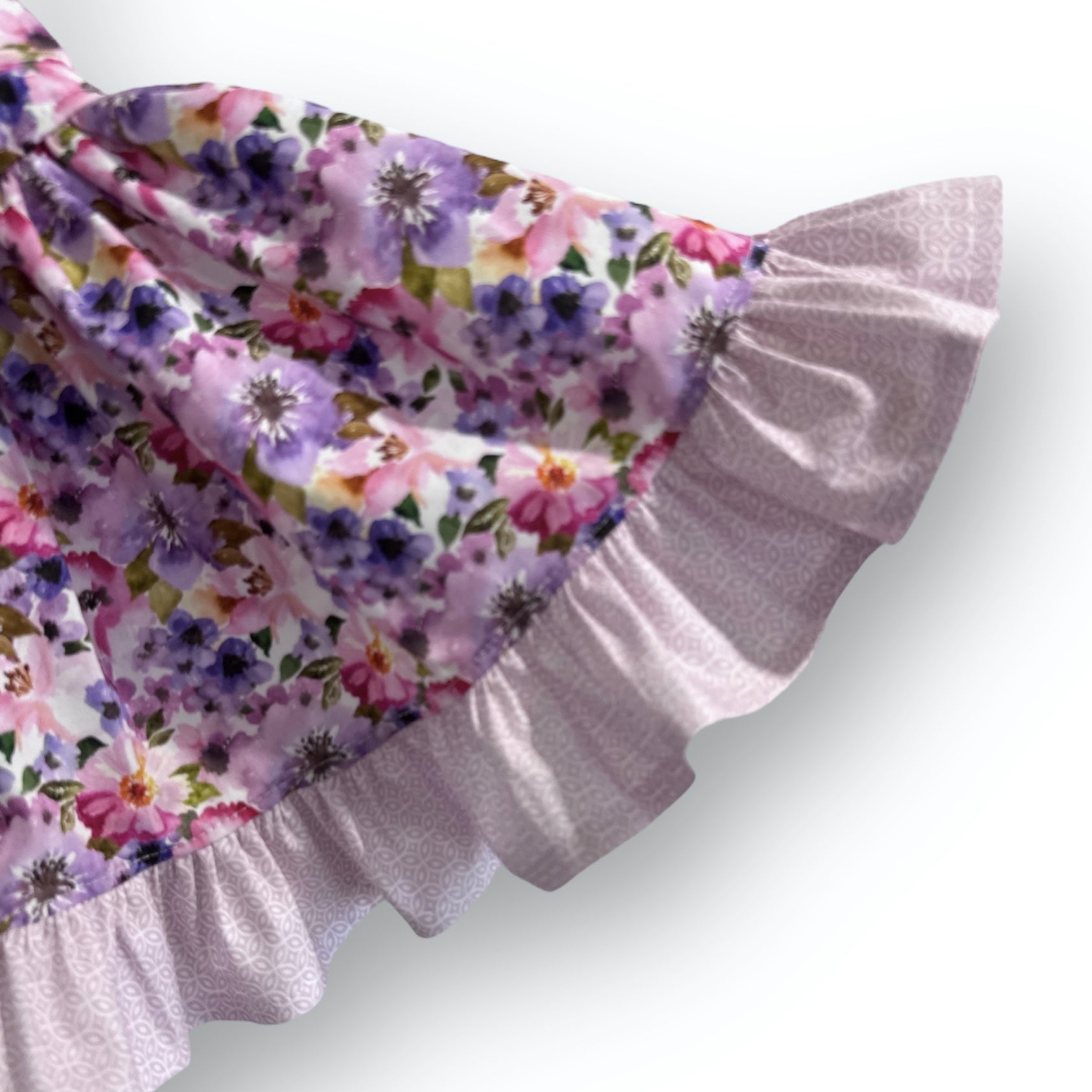 Mauve Watercolour Flowers Acacia Dress (SIZES 000 & 0)