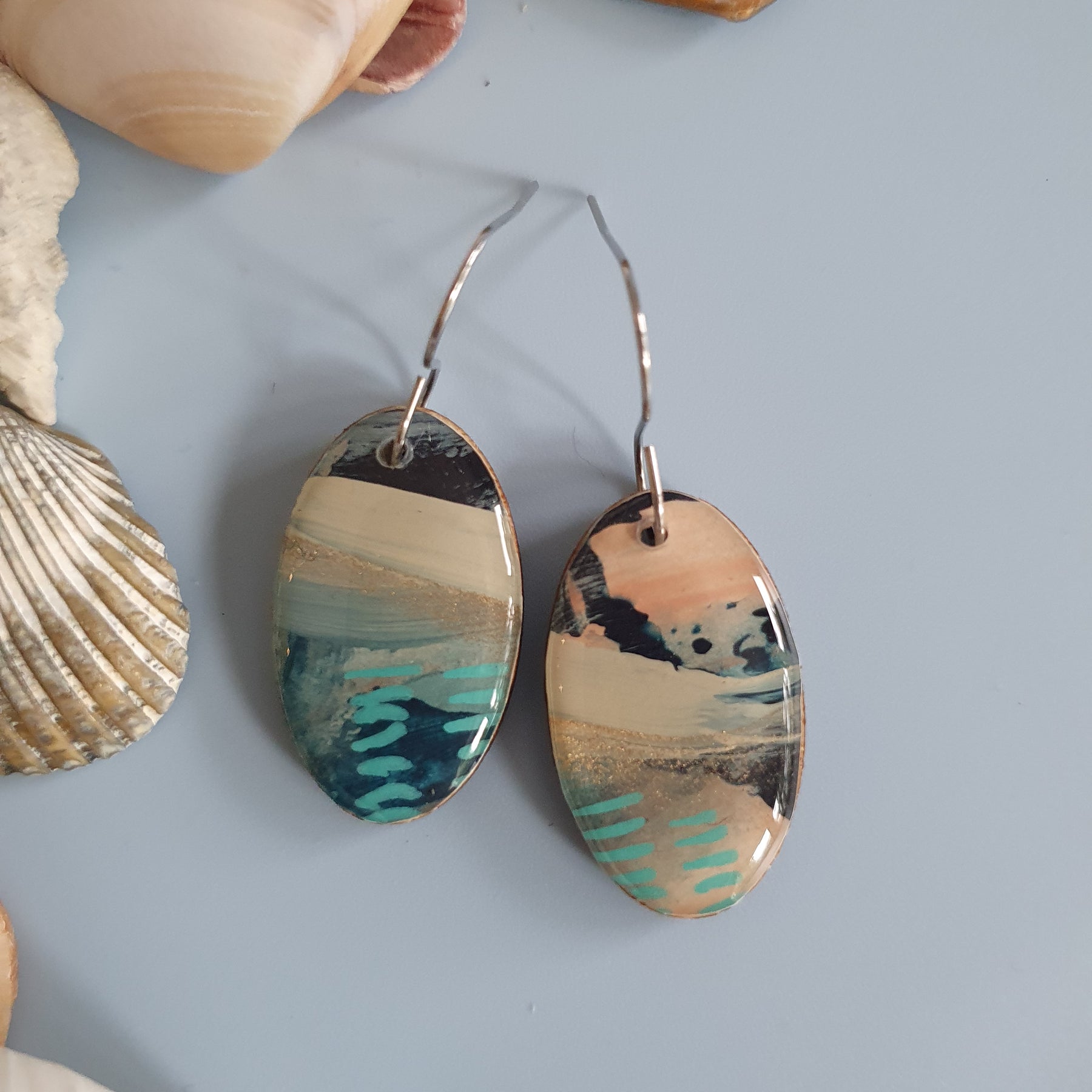 The Sea Dreams Collection | Resin art earrings | Part 2 | Large dangles | Studs
