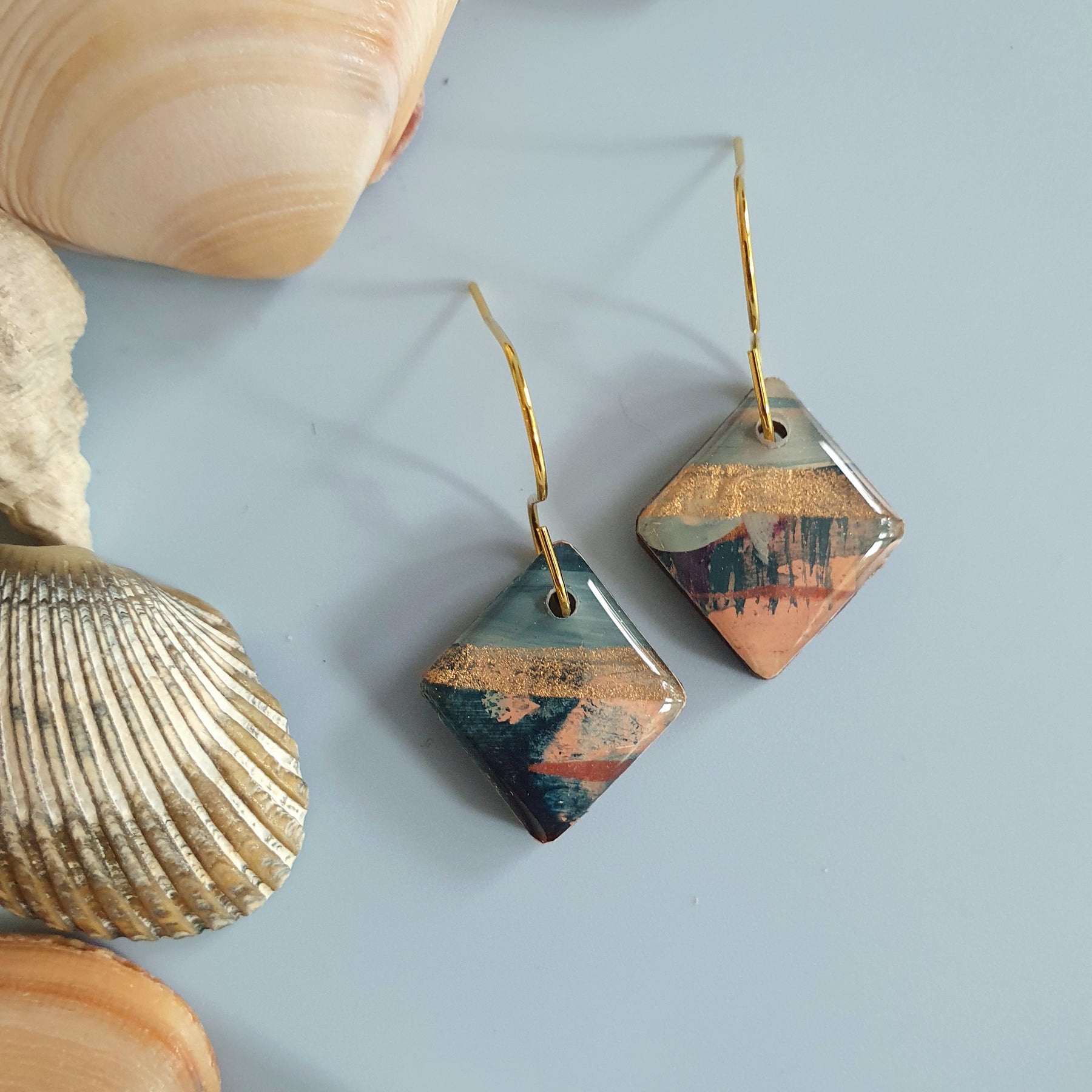 The Sea Dreams Collection | Resin art earrings | Part 2 | Large dangles | Studs