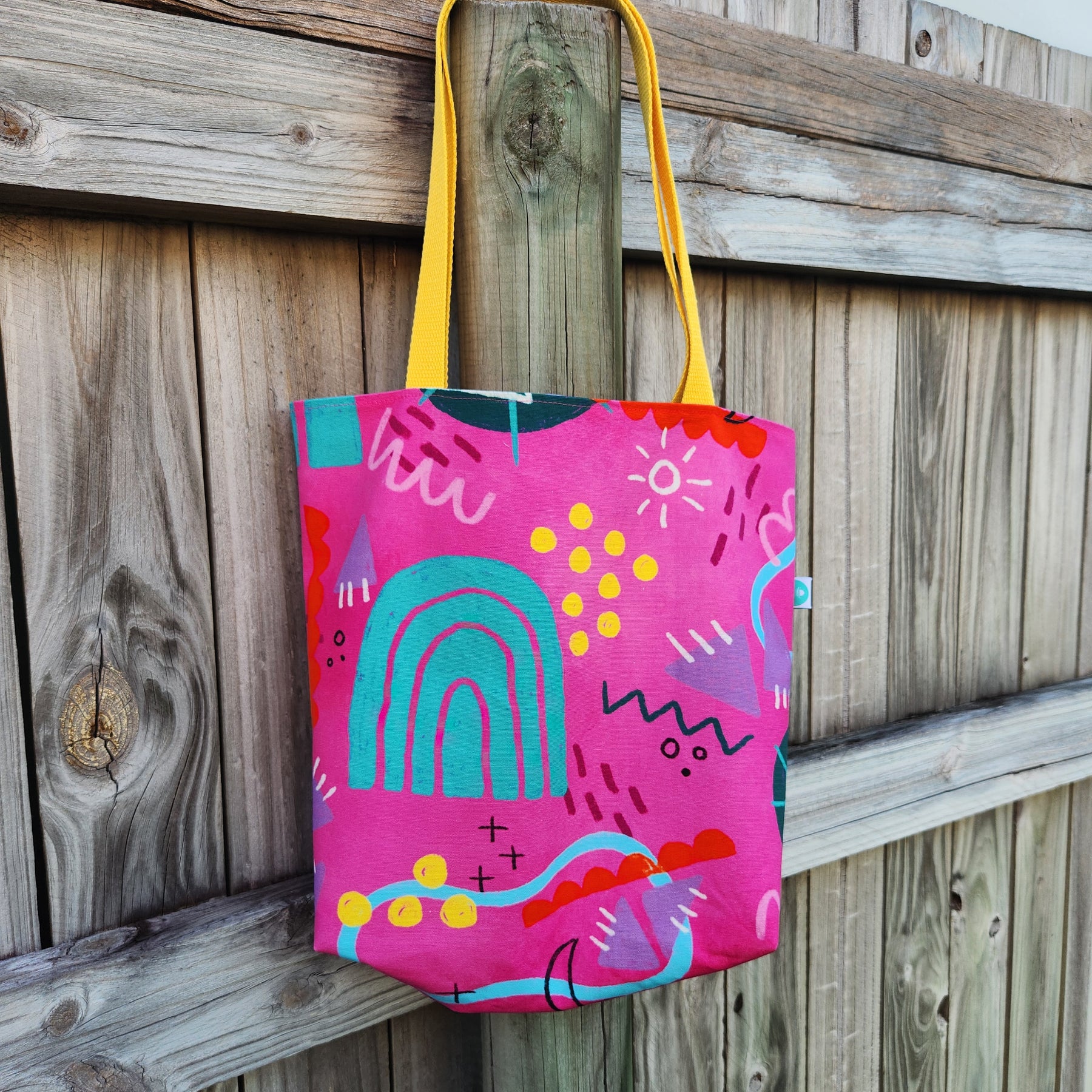 Pink Tea Party Reversible Medium Tote Bag