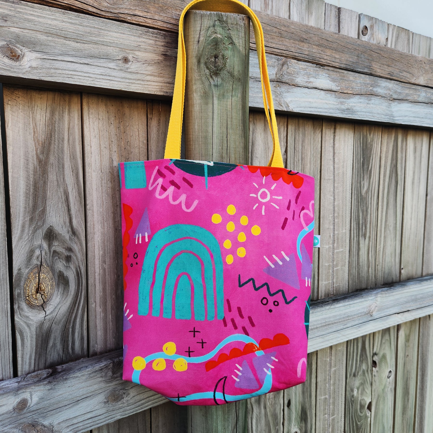 Pink Tea Party Reversible Medium Tote Bag