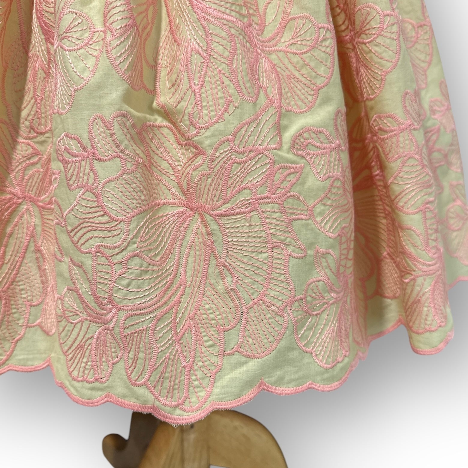 Pink Embroidered Honeycomb Lace Tea Party Dress - SIZES 5, 6 & 8
