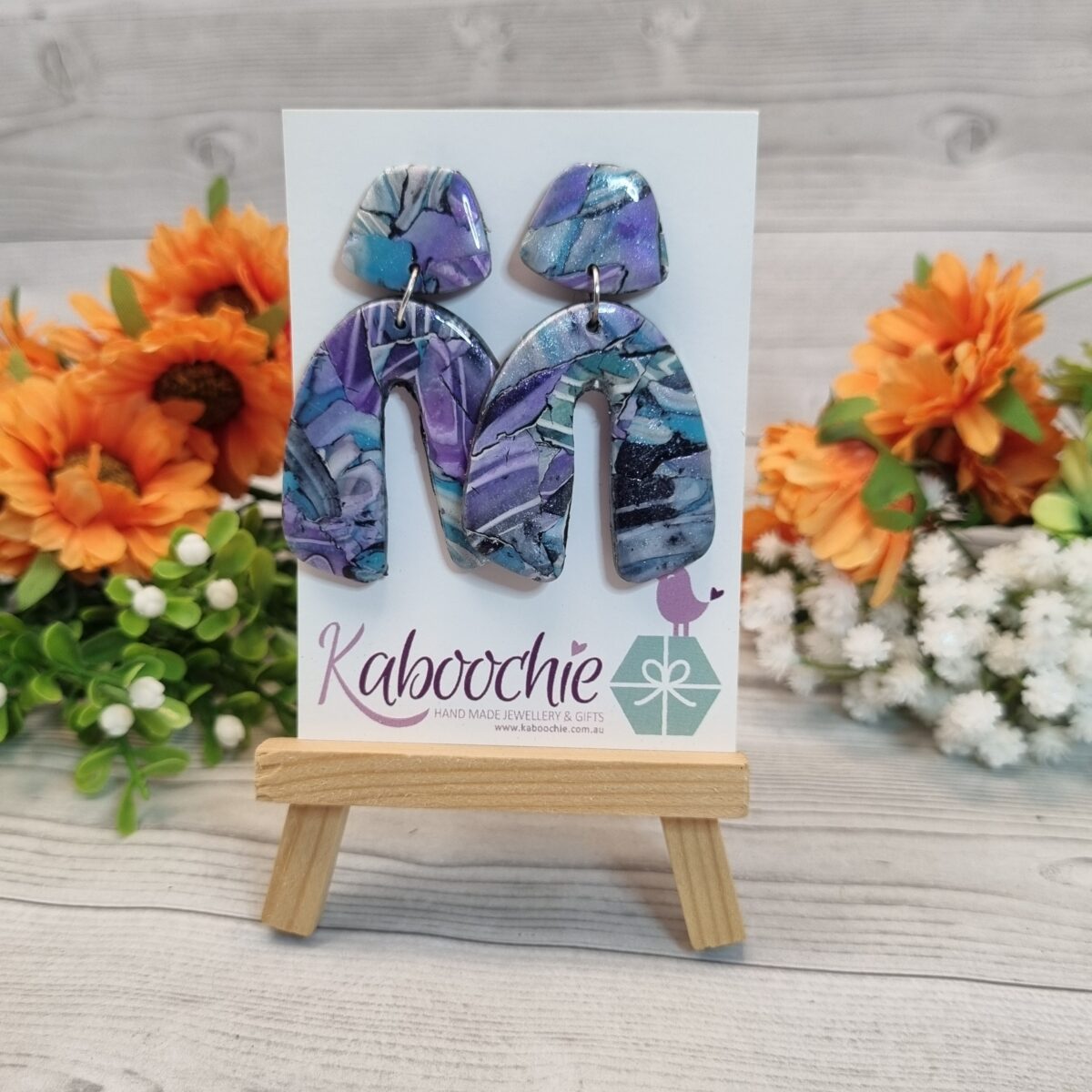 Polymer Clay Arch Earring Studs - Lots of Colours/Styles