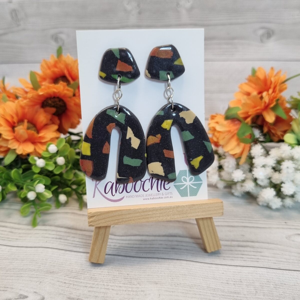 Polymer Clay Arch Earring Studs - Lots of Colours/Styles