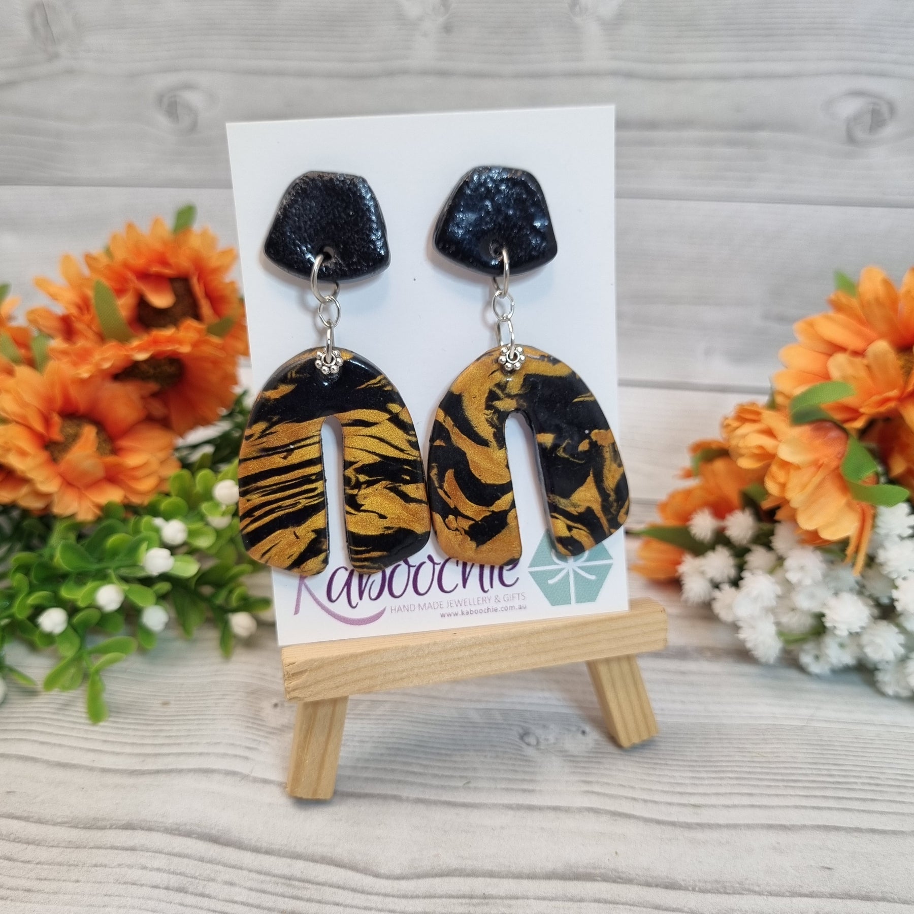 Polymer Clay Arch Earring Studs - Lots of Colours/Styles