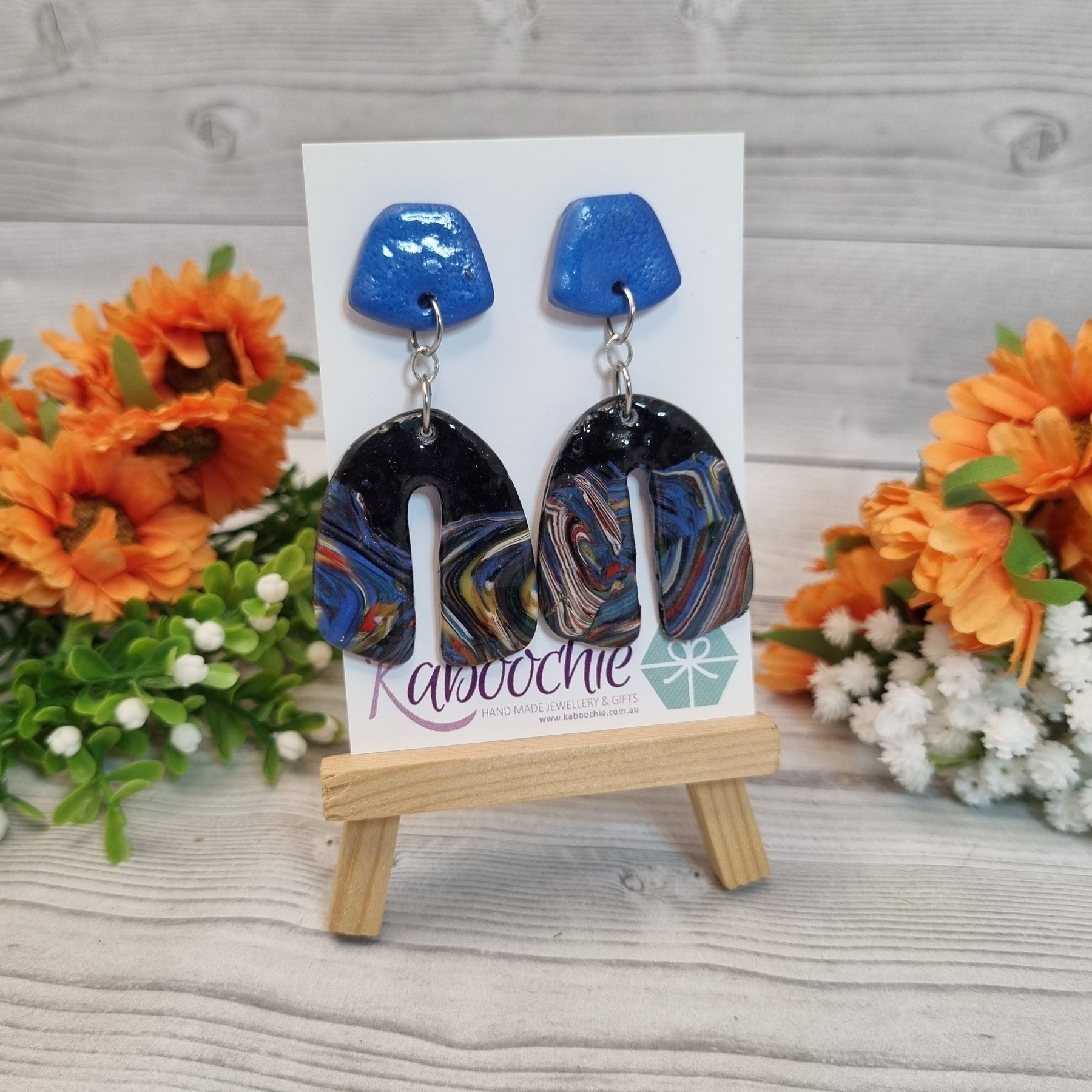 Polymer Clay Arch Earring Studs - Lots of Colours/Styles