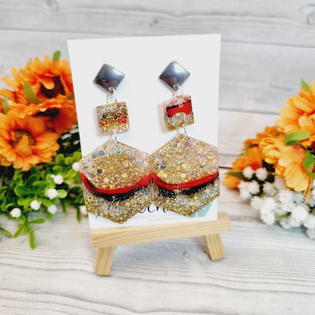 Glitter Bomb Resin Earrings