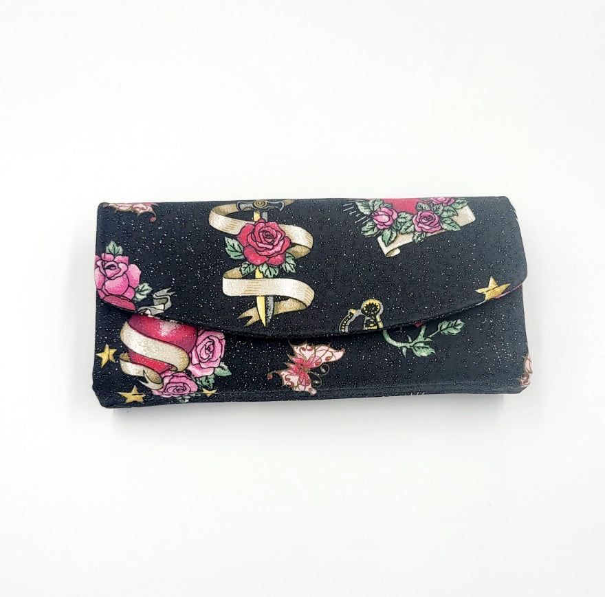 Glitter Skulls Clutch Purse