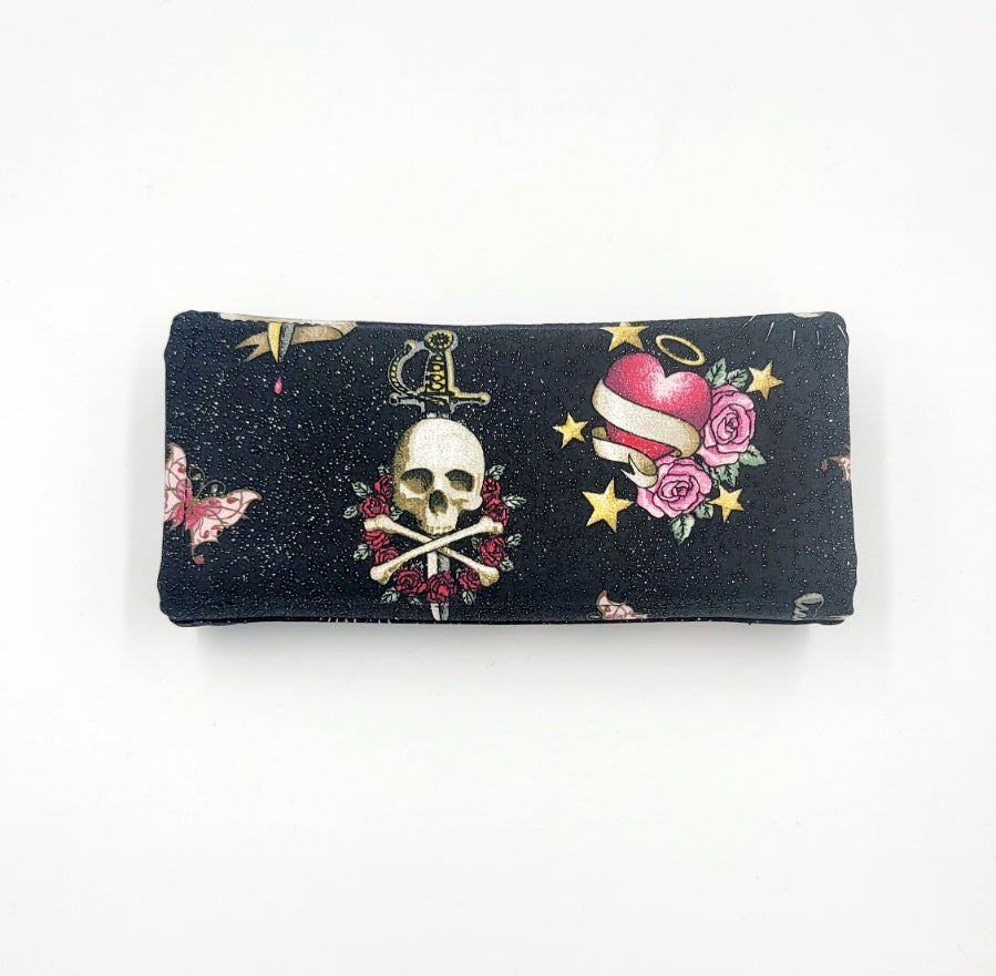 Glitter Skulls Clutch Purse