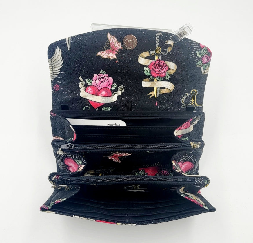 Glitter Skulls Clutch Purse