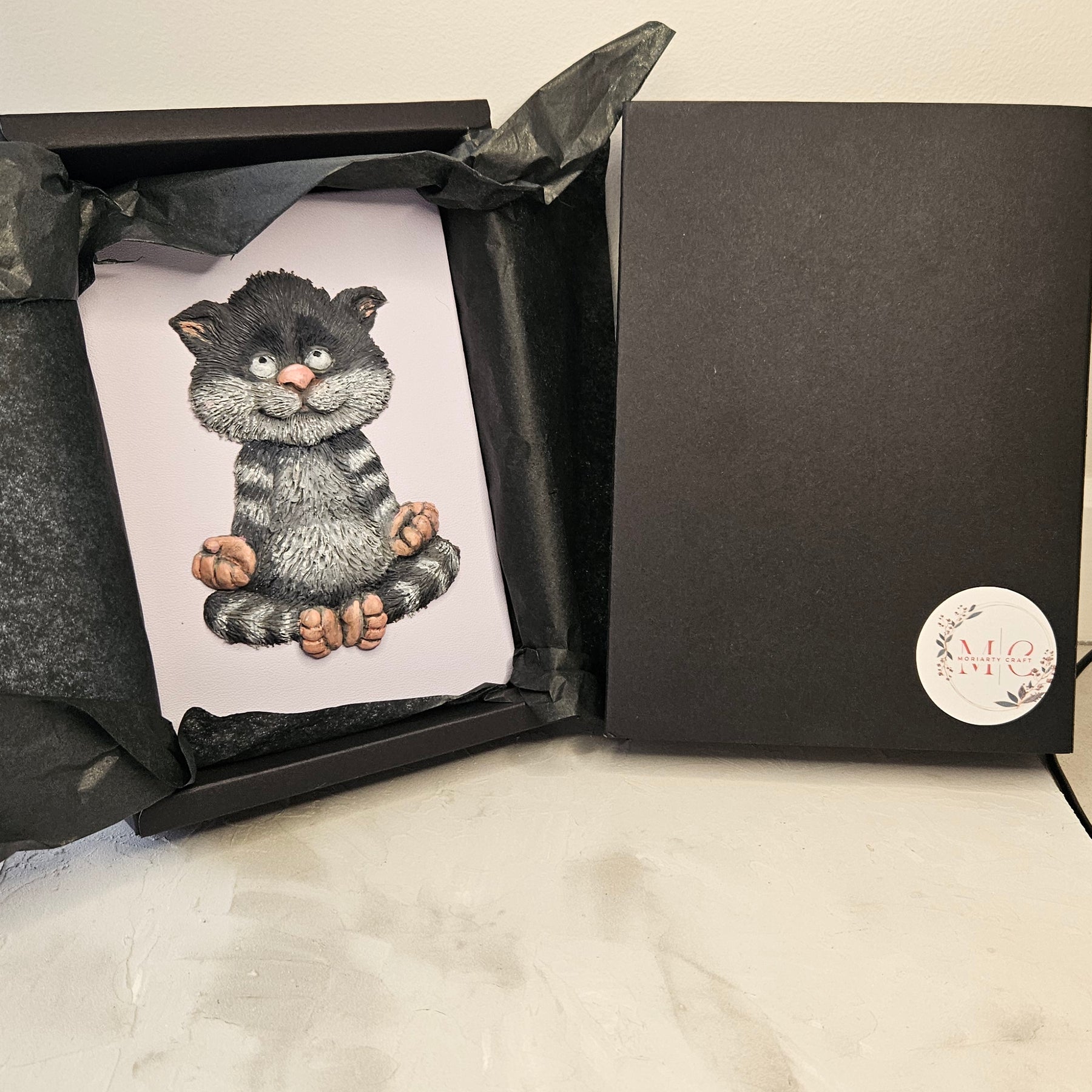 Customised Notebook A6 with handsculpted polymer clay decoration