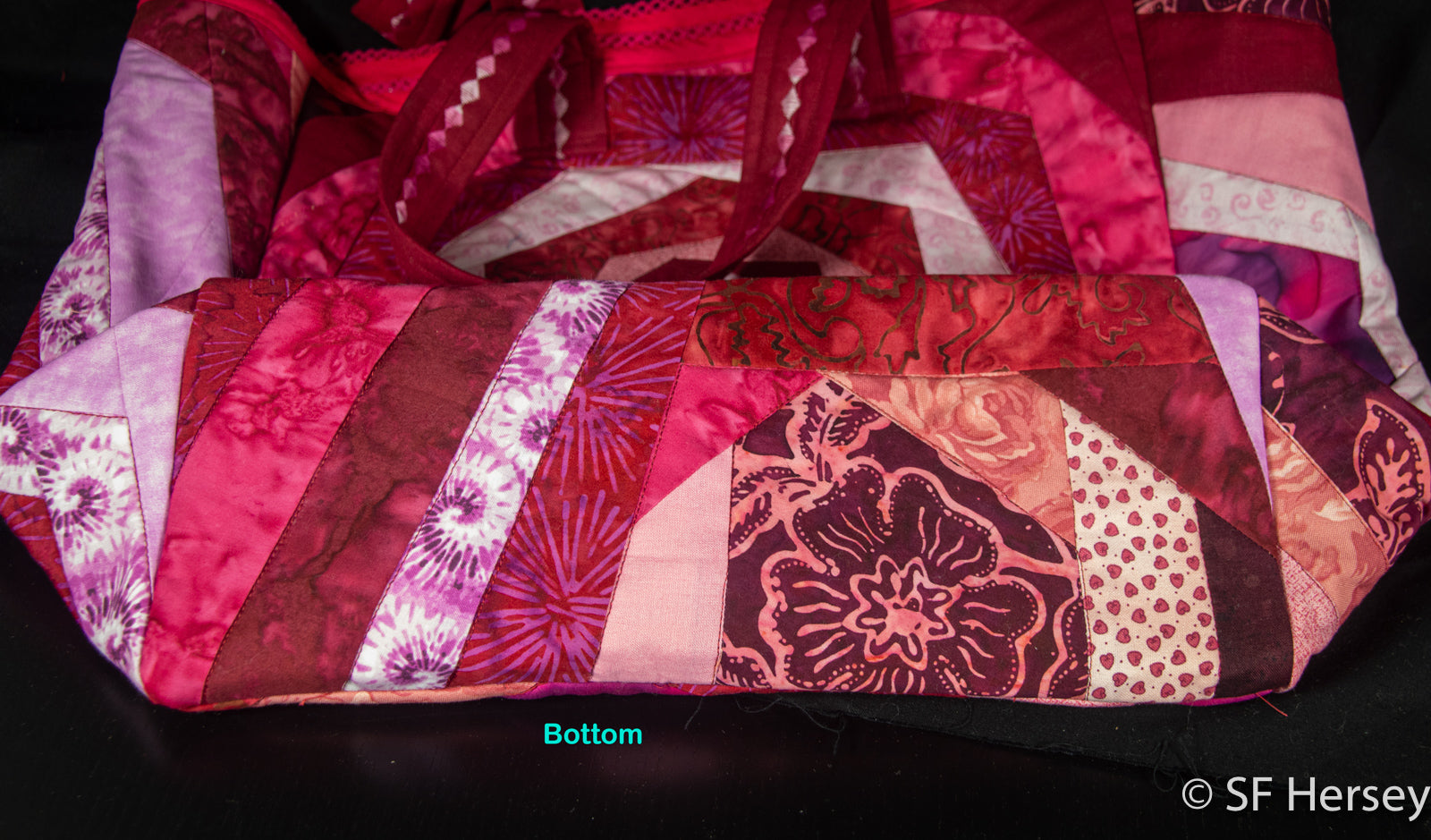 Pink Abstract Shopping Bag