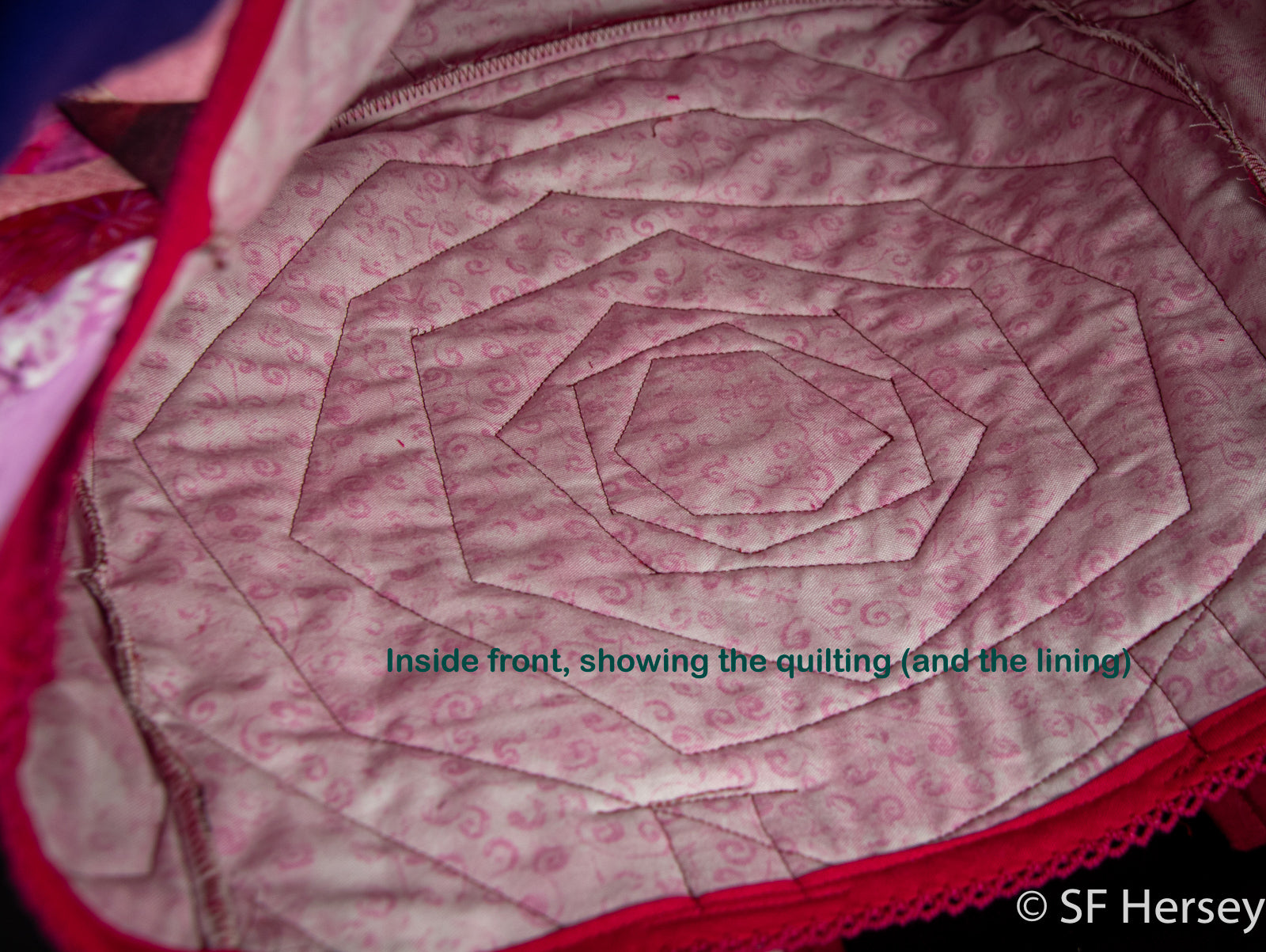 Pink Abstract Shopping Bag