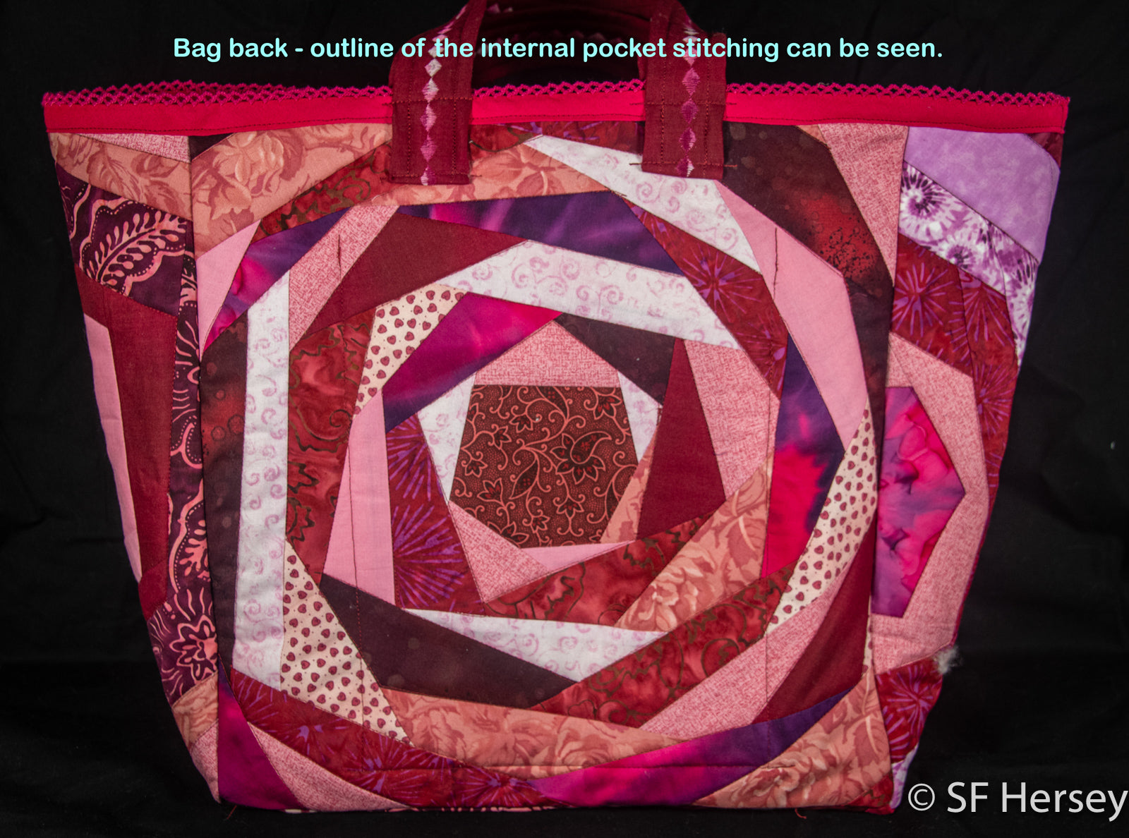 Pink Abstract Shopping Bag