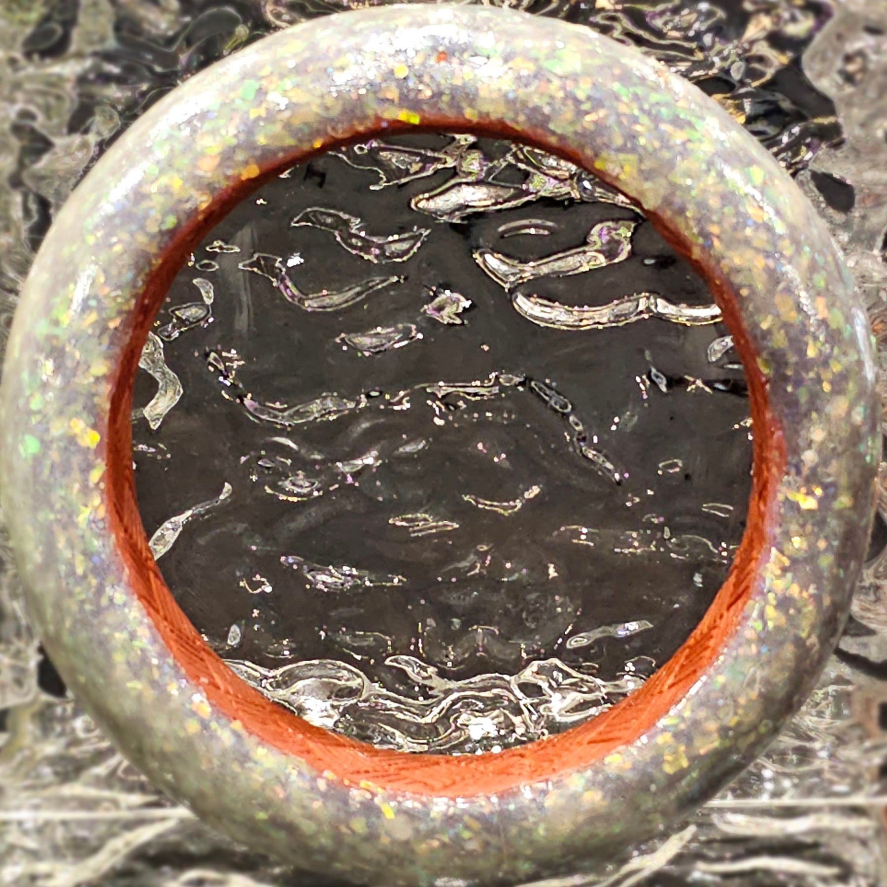 OPAL SPARKLE STATEMENT BANGLE – POLYMER CLAY